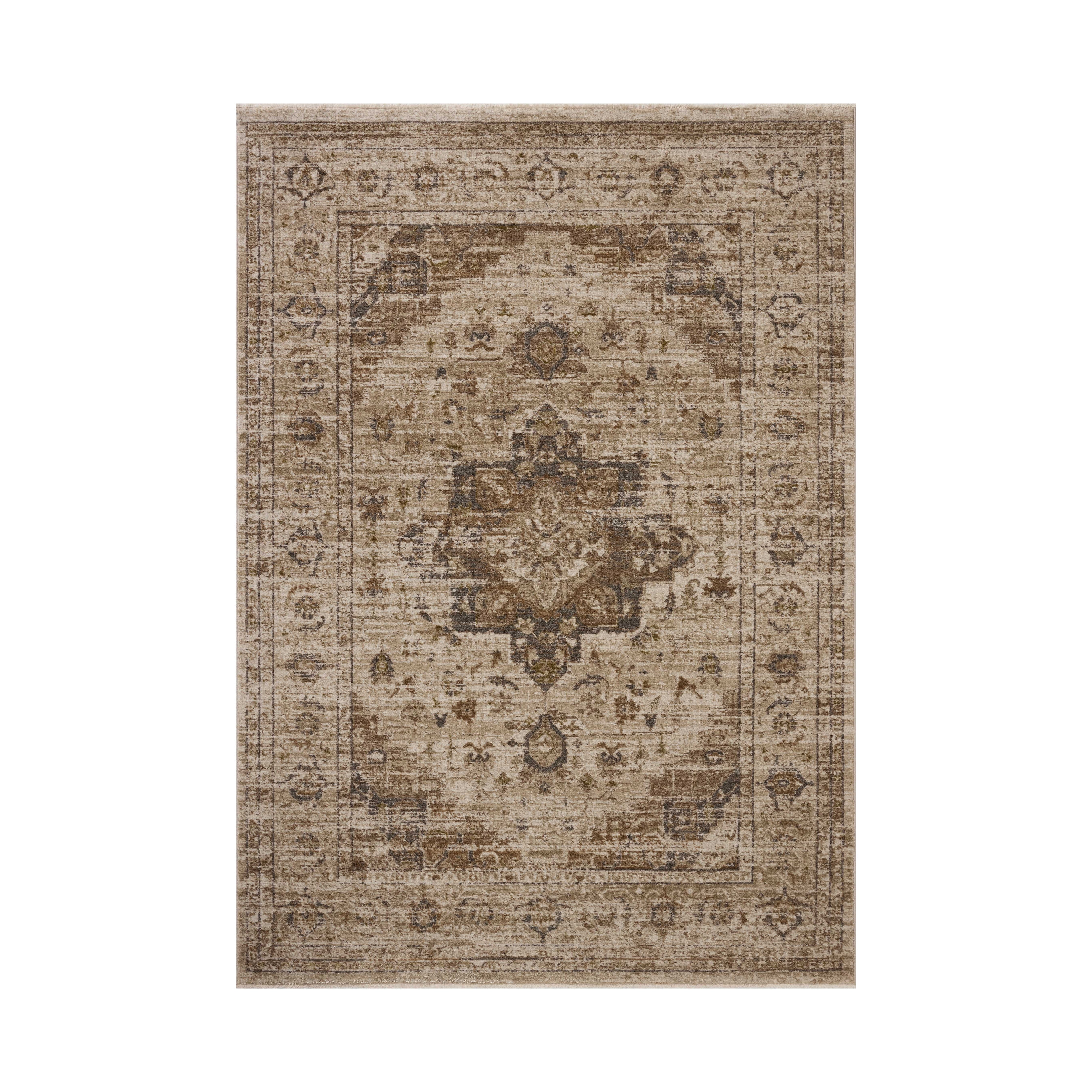 Loloi Haywood Natural / Bark Rug, 18" x 18"