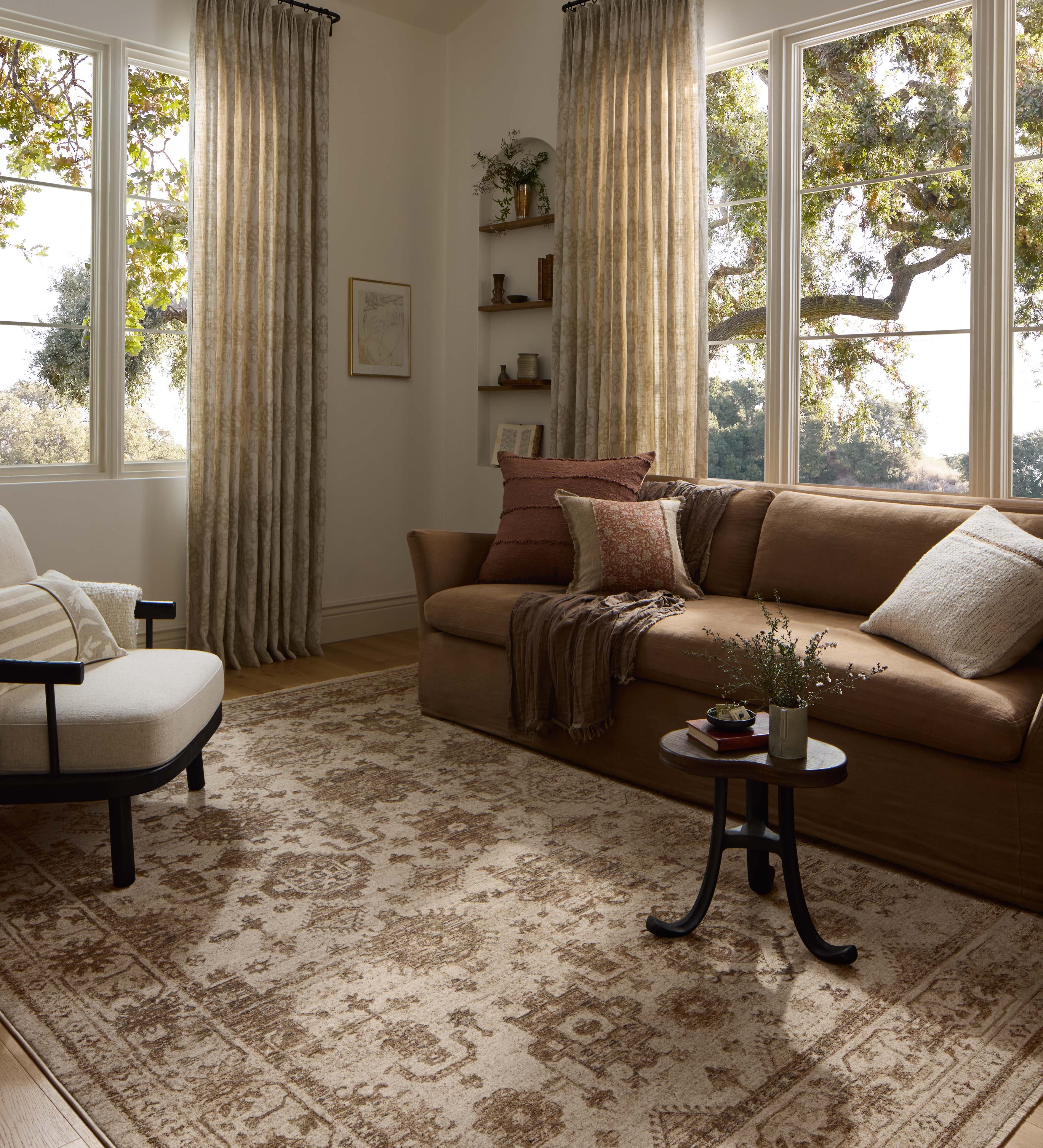 Loloi Haywood Ivory / Taupe Rug, 18" x 18" – view 2