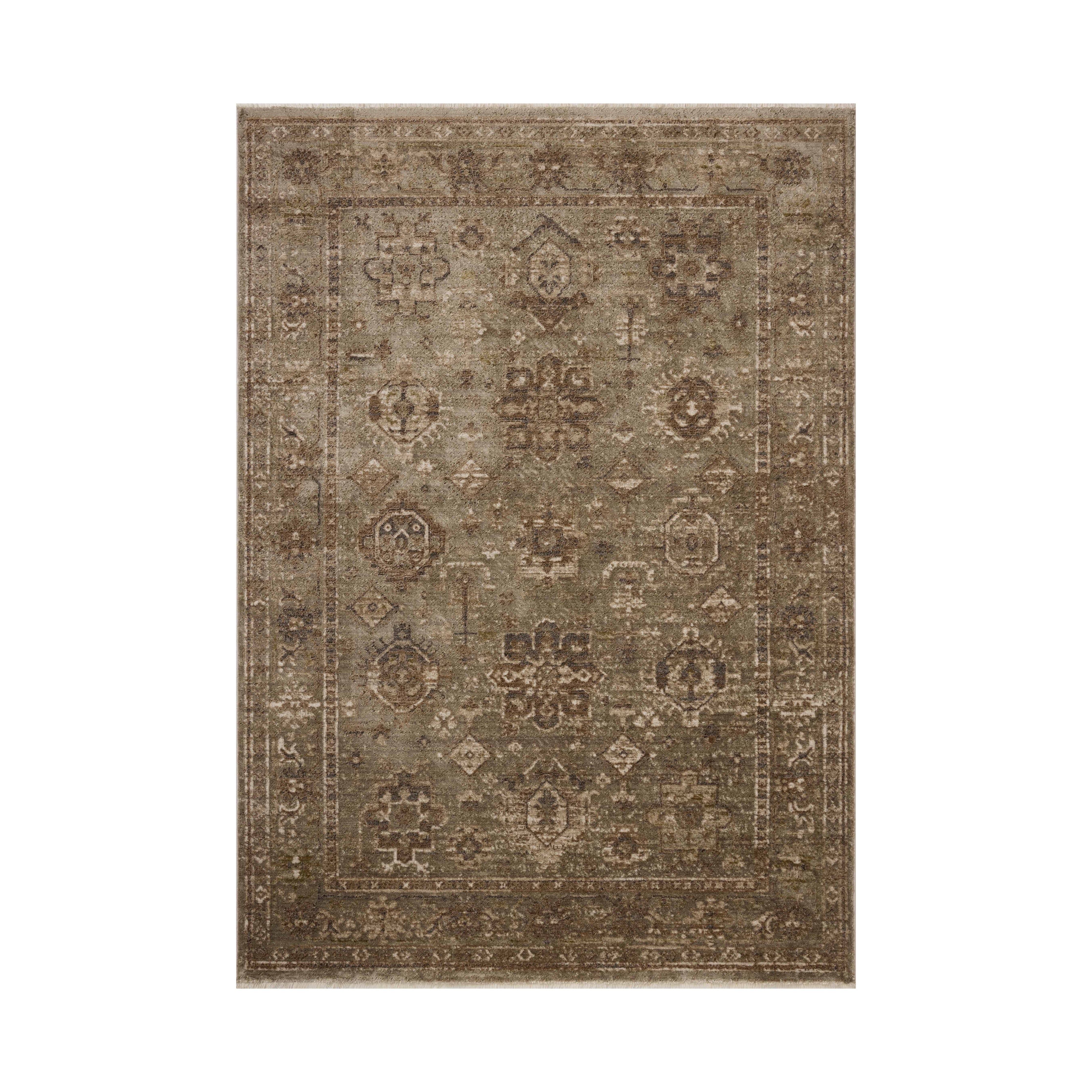Loloi Haywood Sage / Earth Rug, 18" x 18"