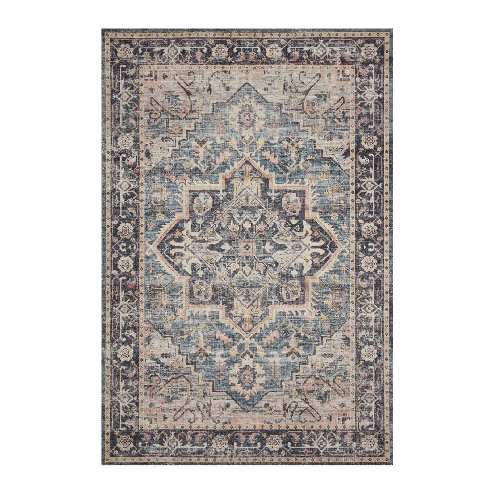 Loloi Hathaway Navy / Multi Rug 1-RUGS - patterned Loloi