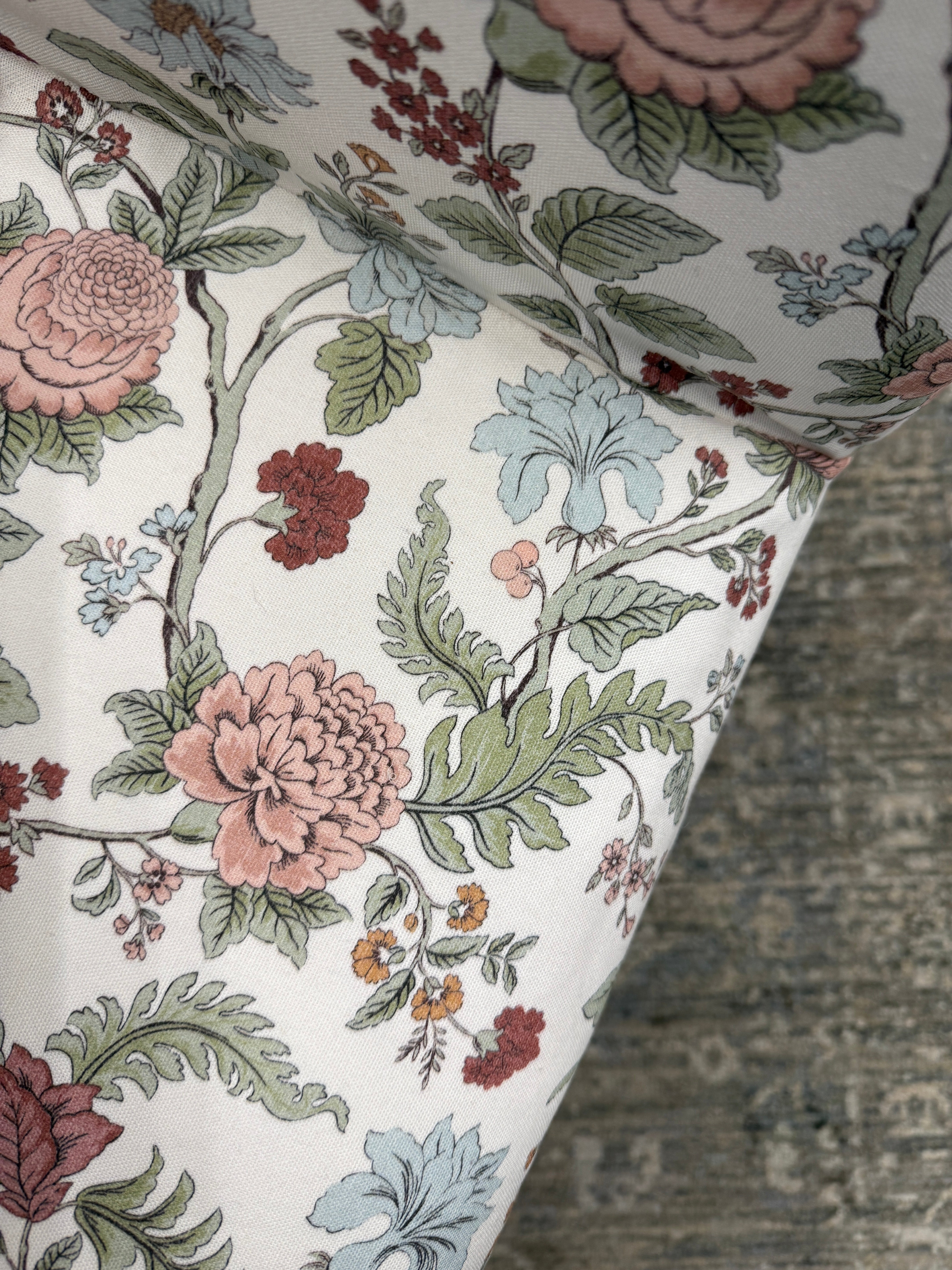 FLOOR MODEL - Briar Ruffle Slipcover Dining Chair - Melinda Floral Mauve FURNITURE - floor model Skyline Furniture