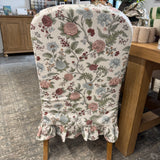 FLOOR MODEL - Briar Ruffle Slipcover Dining Chair - Melinda Floral Mauve FURNITURE - floor model Skyline Furniture