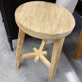 FLOOR MODEL - Counter Height Natural Dobbie Reclaimed Stool - set of 3