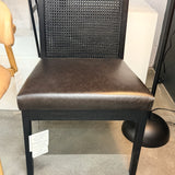 FLOOR MODEL - Antonia Armless Dining Chair - Brushed Ebony / Sonoma Black FURNITURE - floor model Four Hands