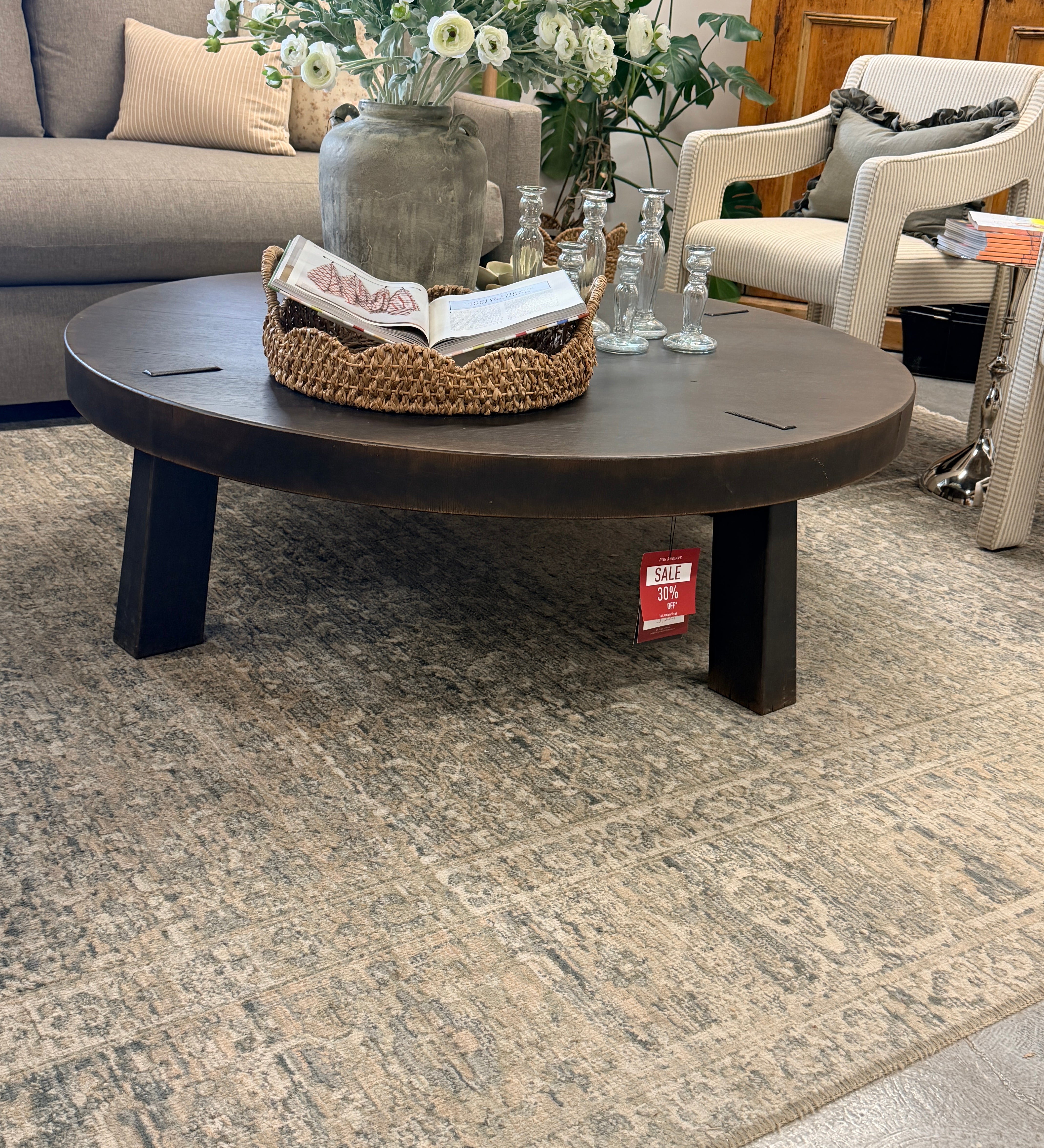 FLOOR MODEL - Sadira Coffee Table - Burnt Oak Veneer FURNITURE - floor model Four Hands