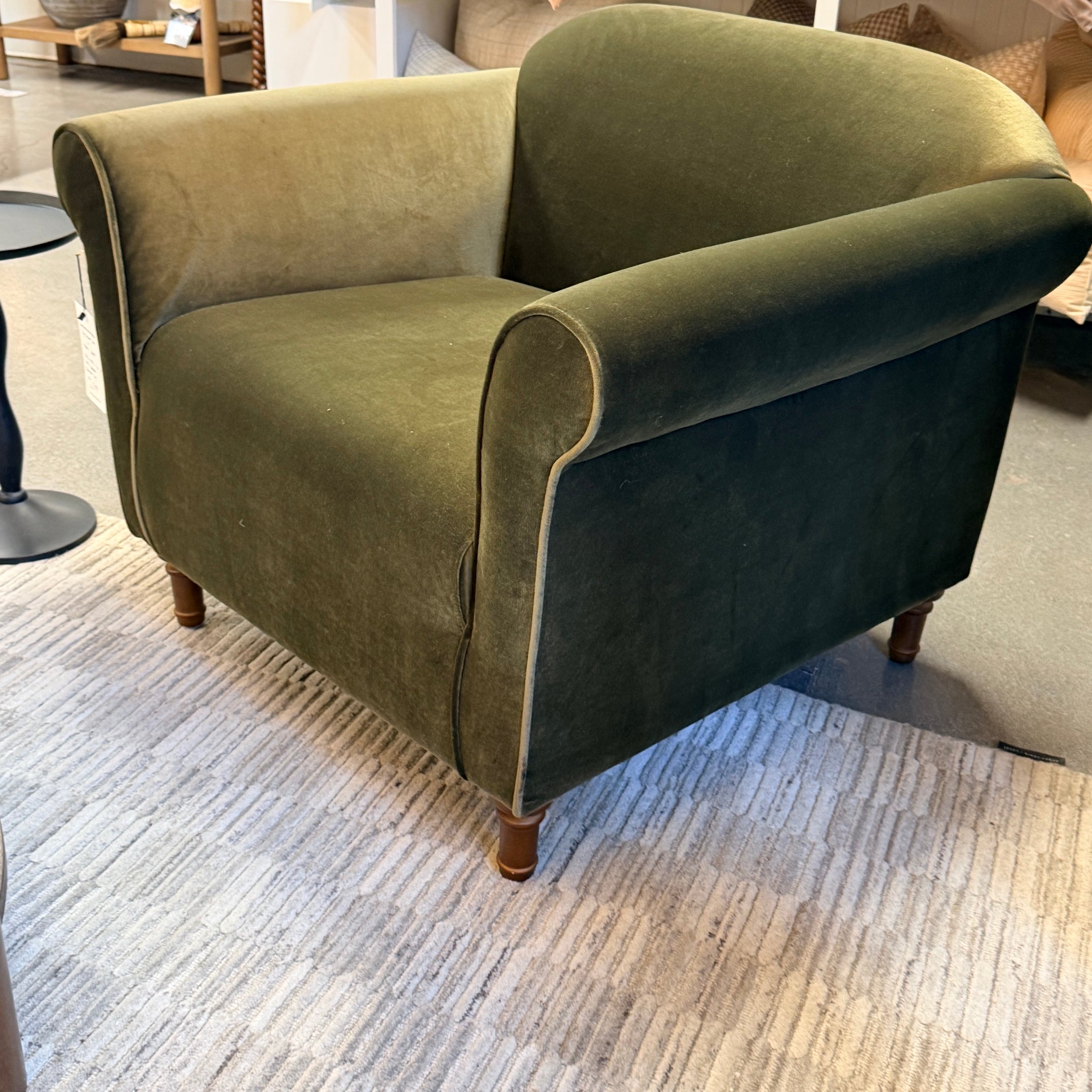 FLOOR MODEL - Rye Accent Chair - Mohair Green FURNITURE - floor model Moe's Furniture