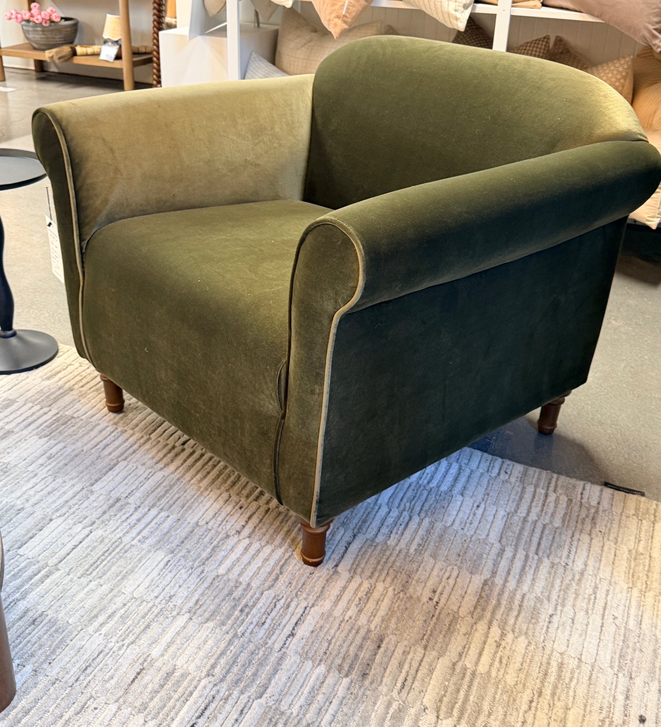 FLOOR MODEL - Rye Accent Chair - Mohair Green FURNITURE - floor model Moe's Furniture