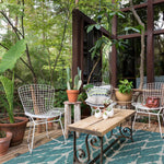 Loloi Isle Teal / Grey Rug 5-Rugs - indoor/outdoor Loloi