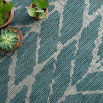 Loloi Isle Teal / Grey Rug 5-Rugs - indoor/outdoor Loloi