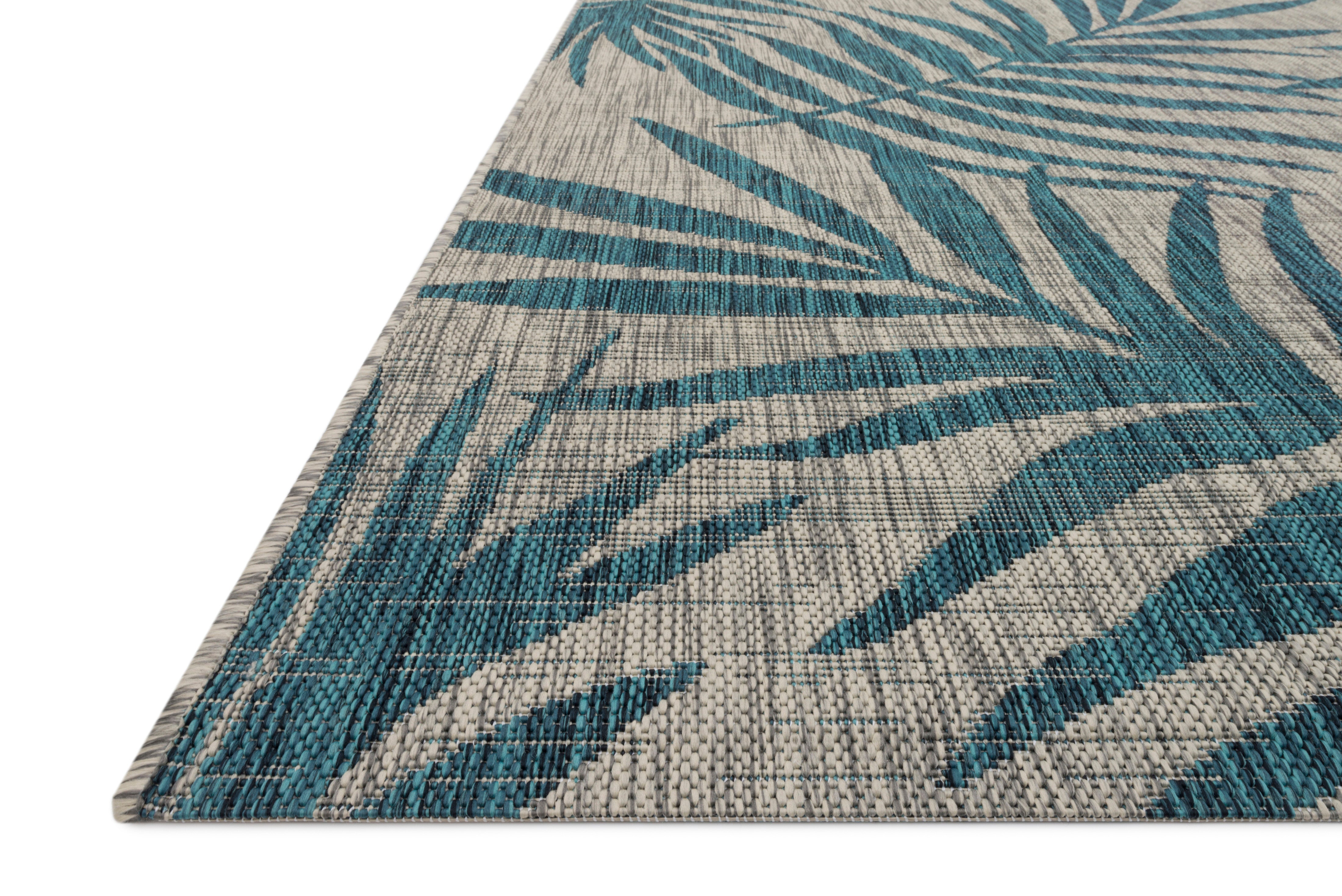 Loloi Isle Grey / Aqua Rug Loloi
