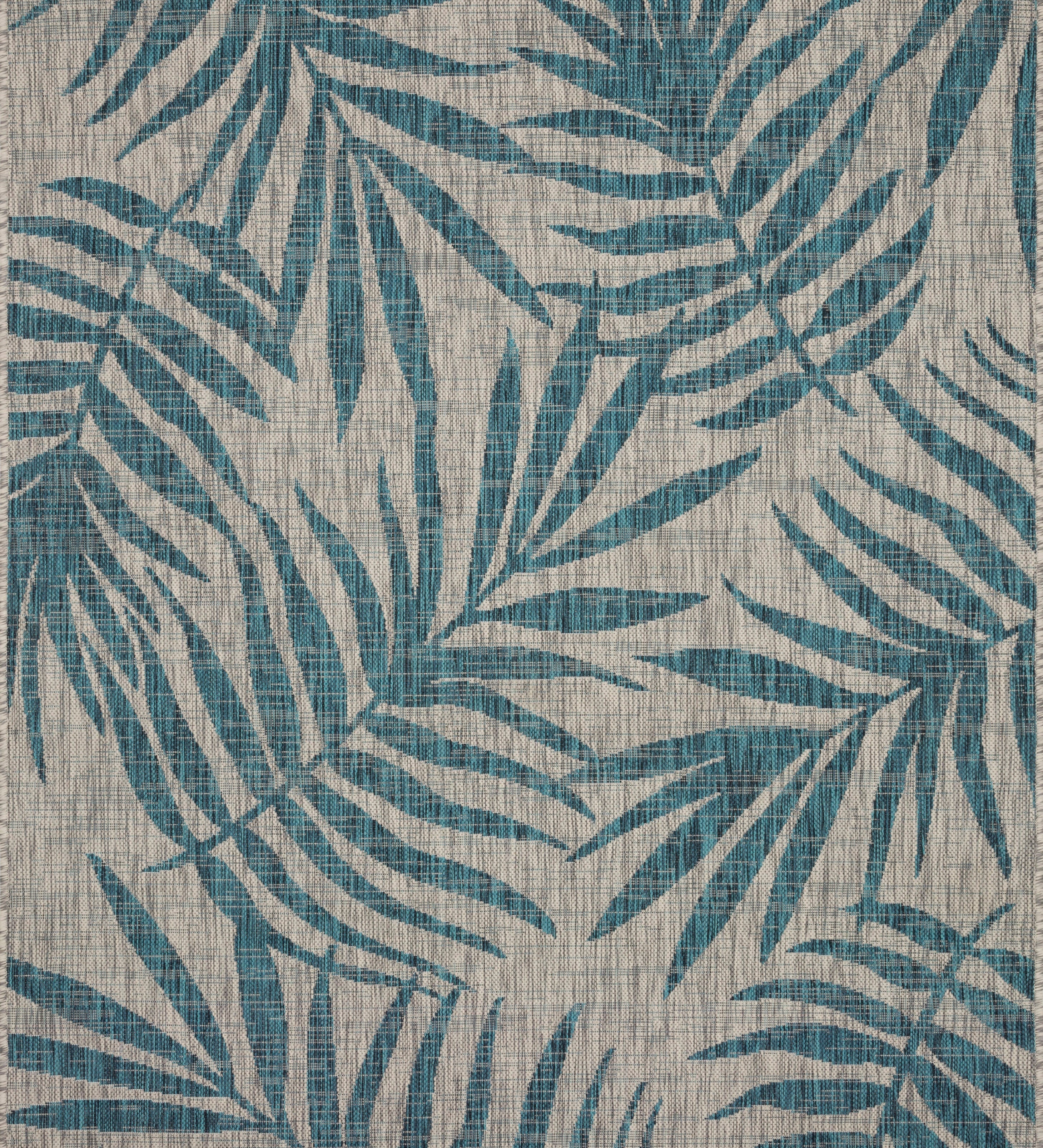 Isle Grey / Aqua Rug 5-Rugs - indoor/outdoor Loloi