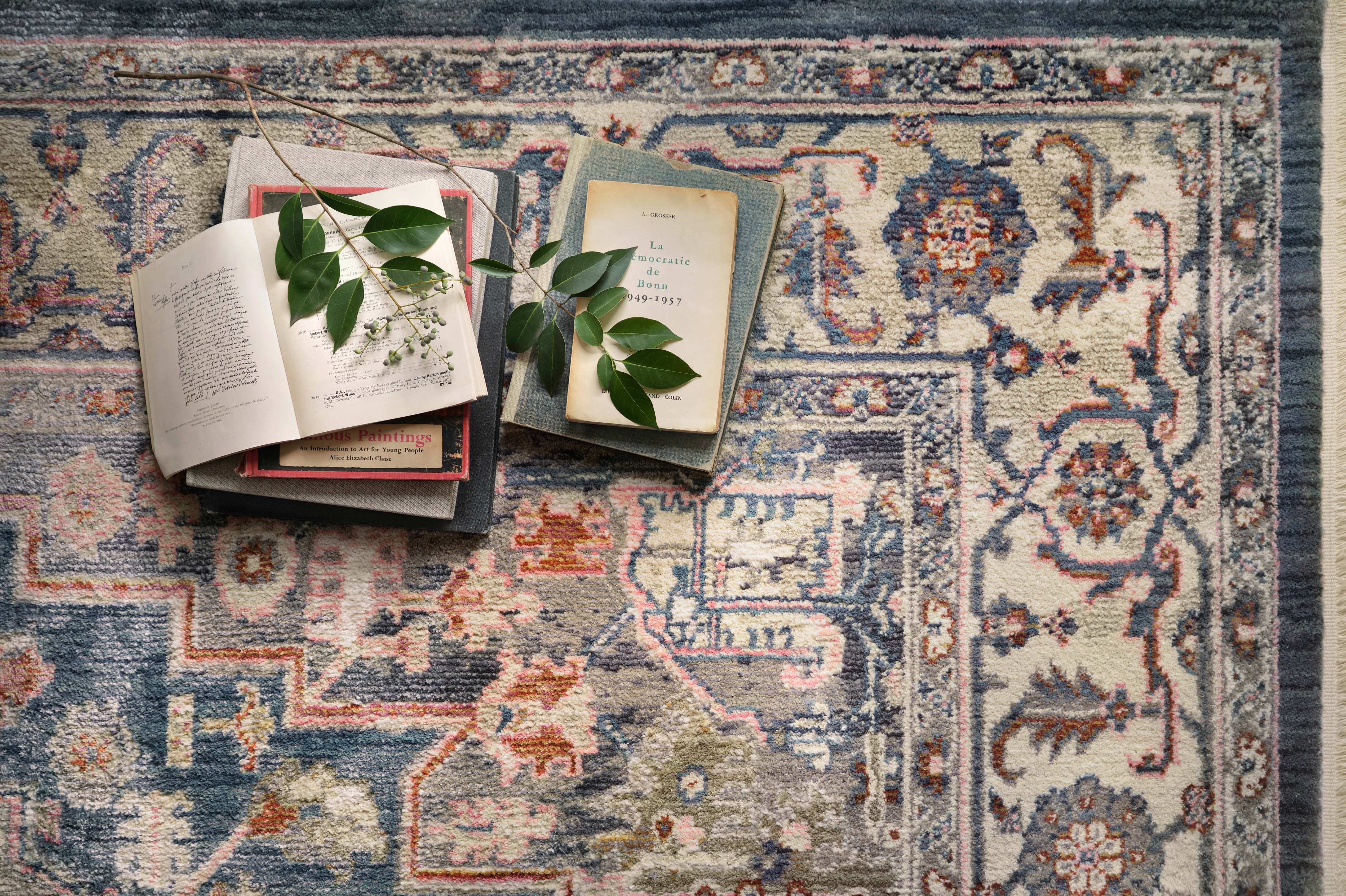 Magnolia Home By Joanna Gaines x Loloi Janey Indigo / Multi Rug RUGS - synthetic Loloi