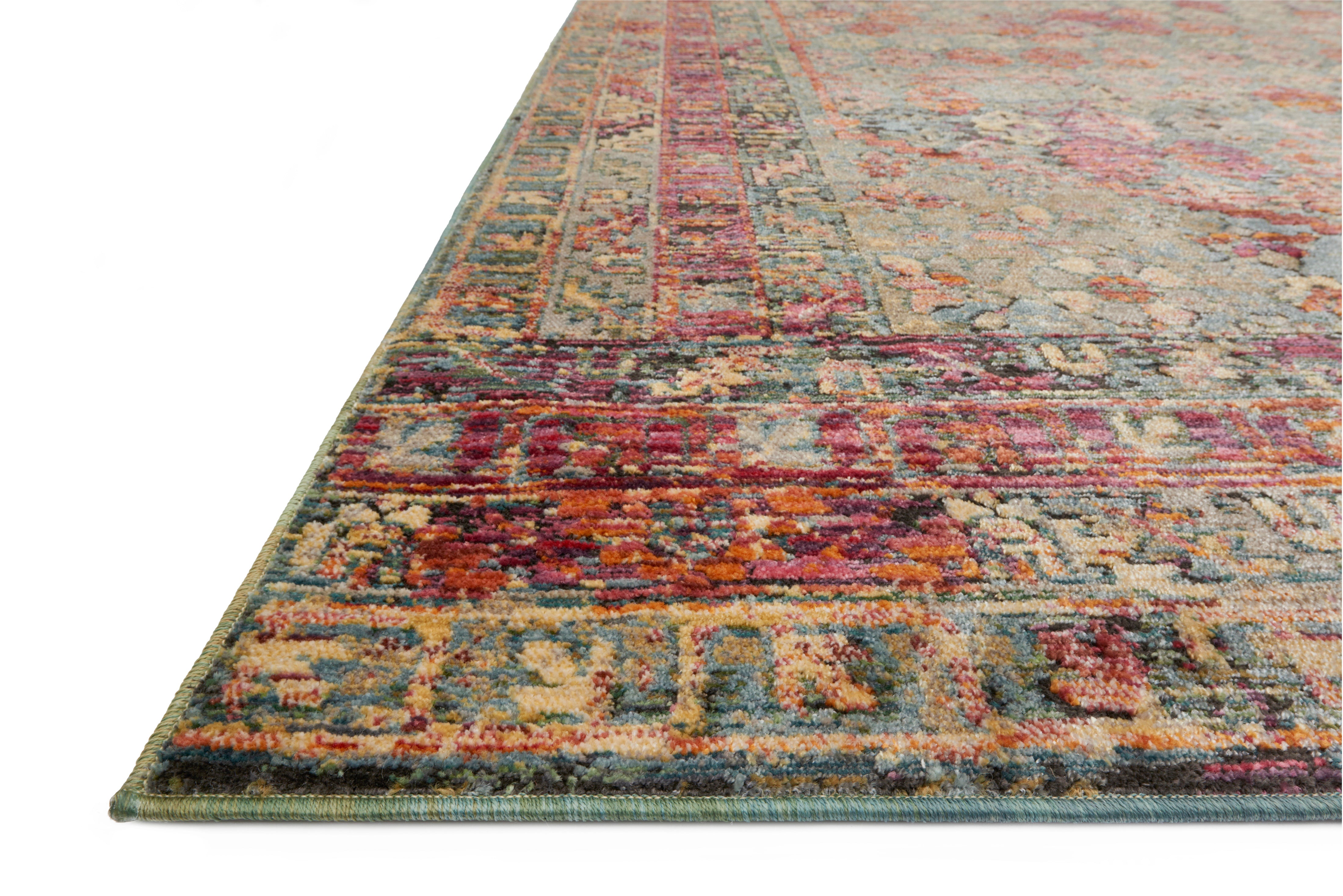 Loloi Javari Slate / Berry Rug RUGS - synthetic Loloi