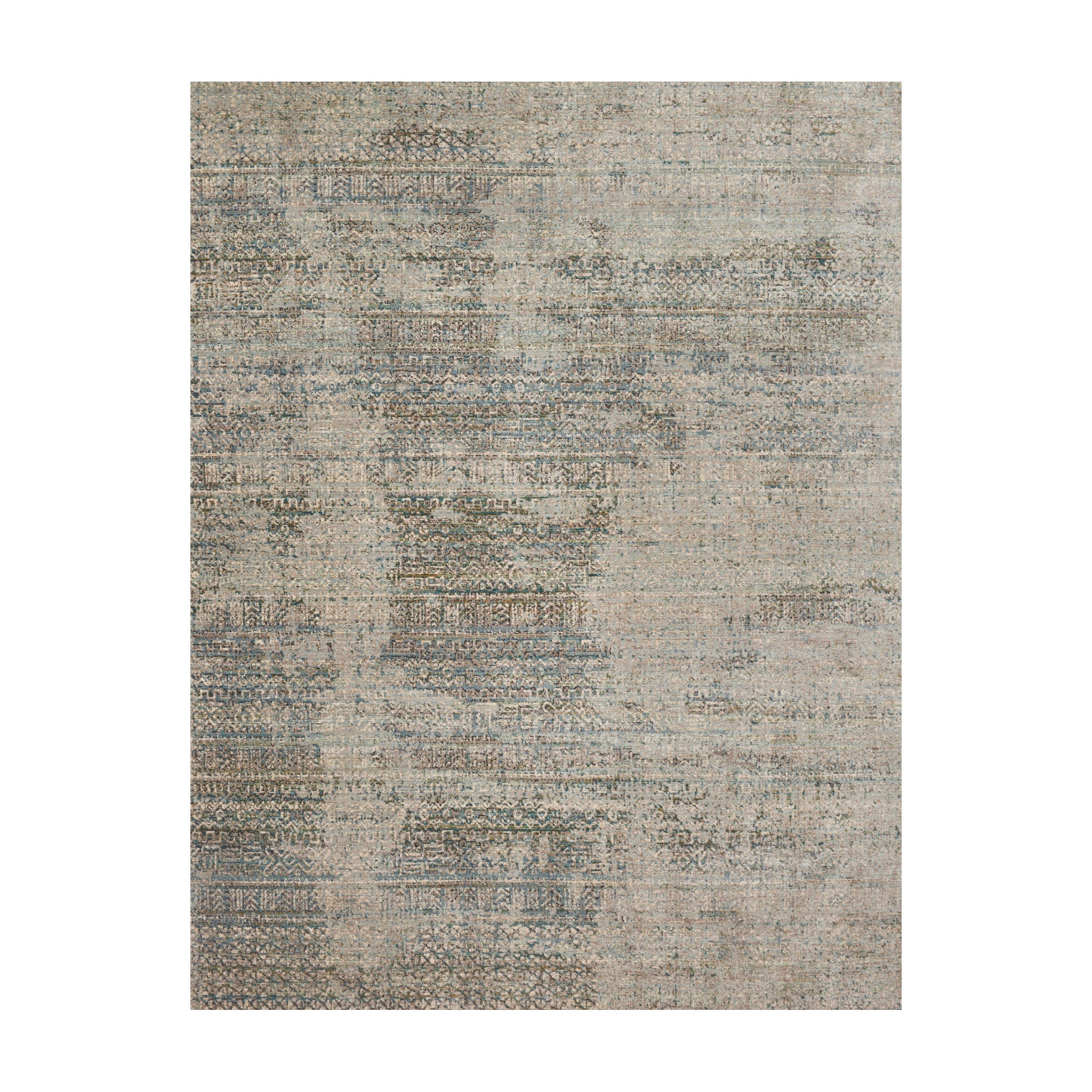 Loloi Javari Ivory / Sea Rug RUGS - synthetic Loloi 18" x 18"