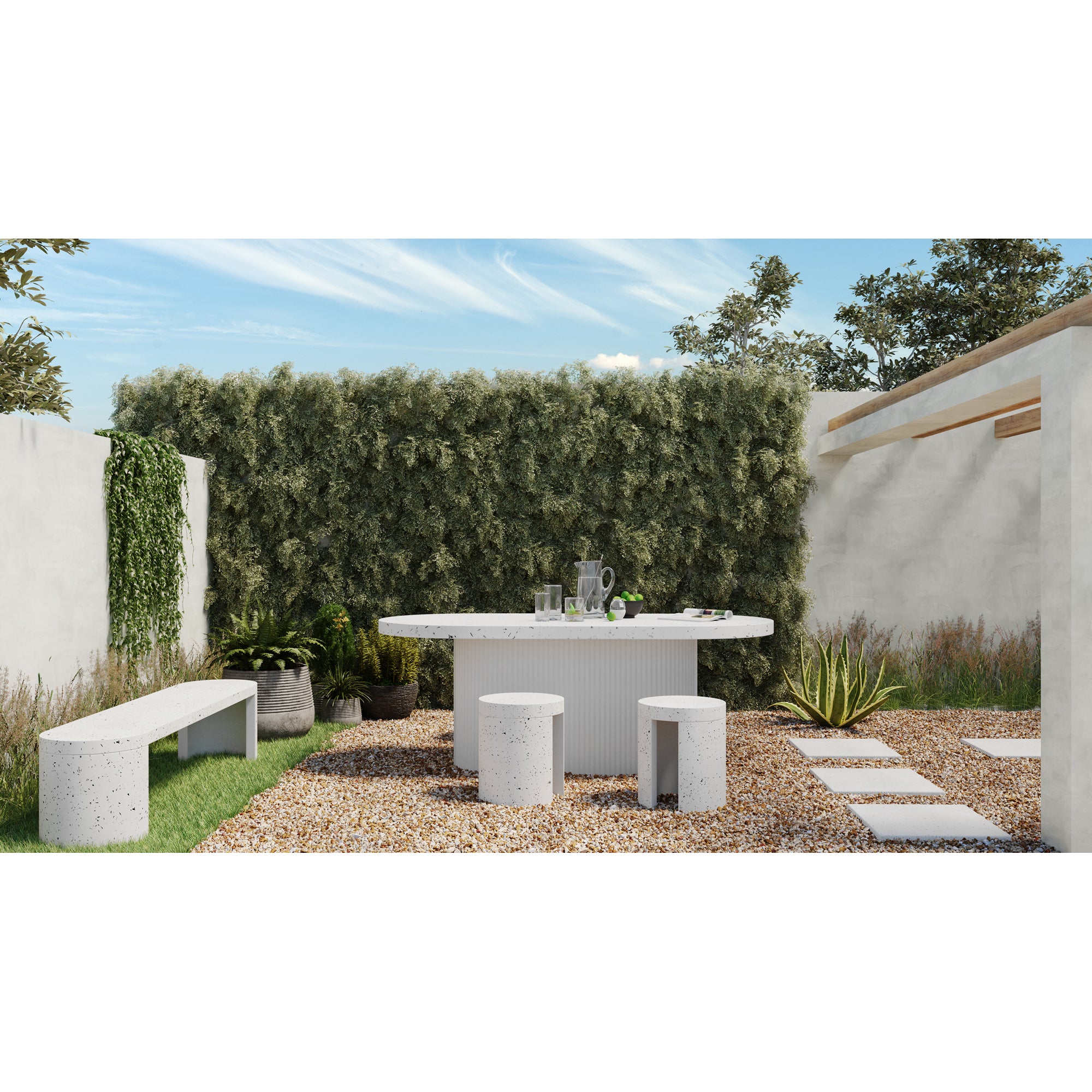 Lewis Outdoor Dining Table FURNITURE - outdoor dining table Moe's Furniture