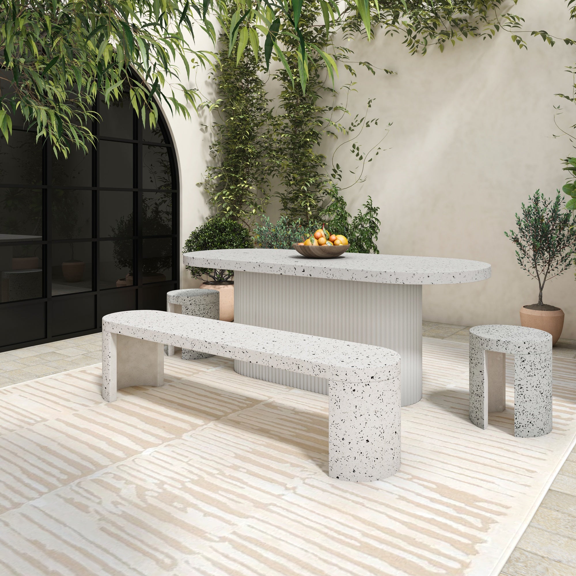 Lewis Outdoor Stool FURNITURE - outdoor stool Moe's Furniture