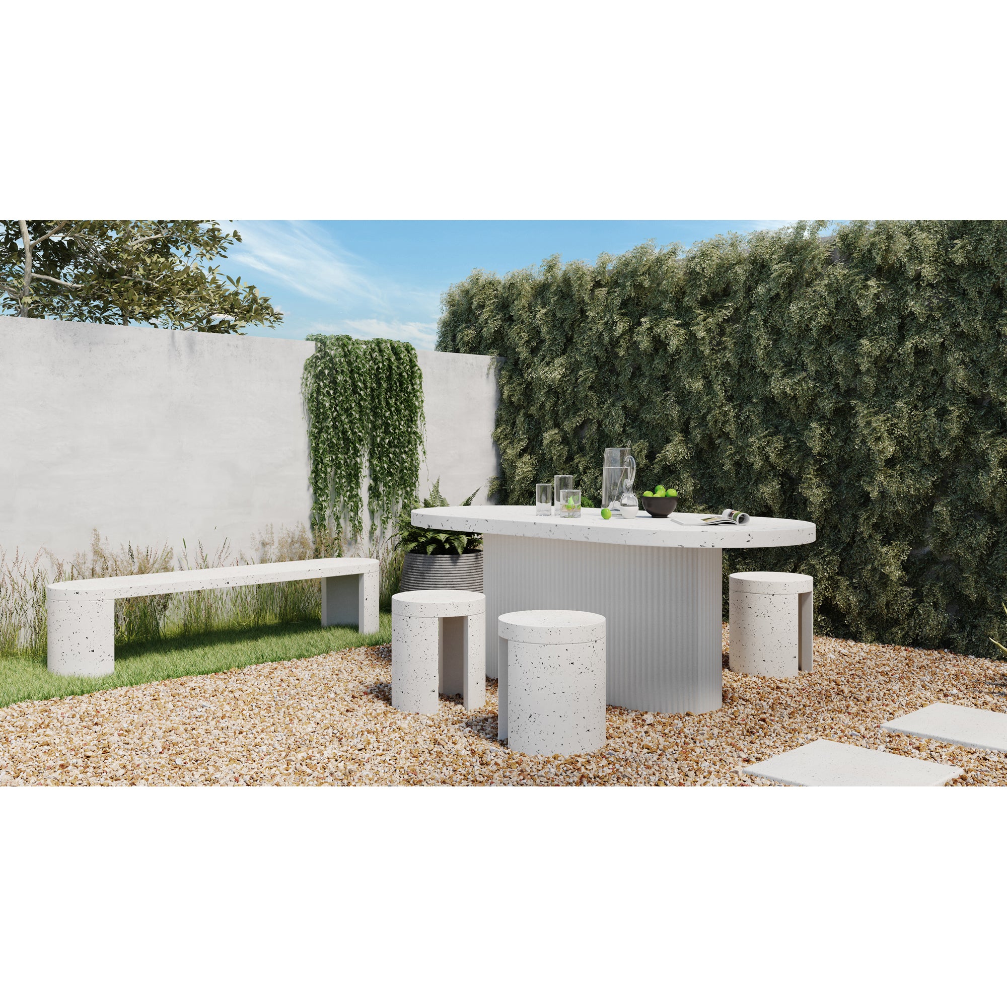 Lewis Outdoor Stool FURNITURE - outdoor stool Moe's Furniture