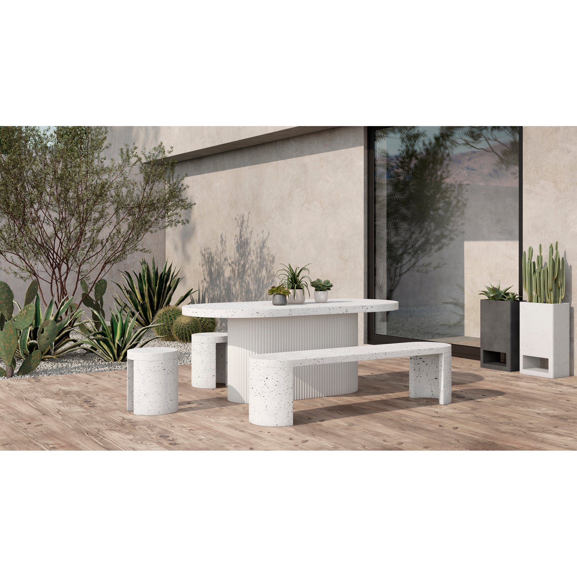 Lewis Outdoor Stool FURNITURE - outdoor stool Moe's Furniture