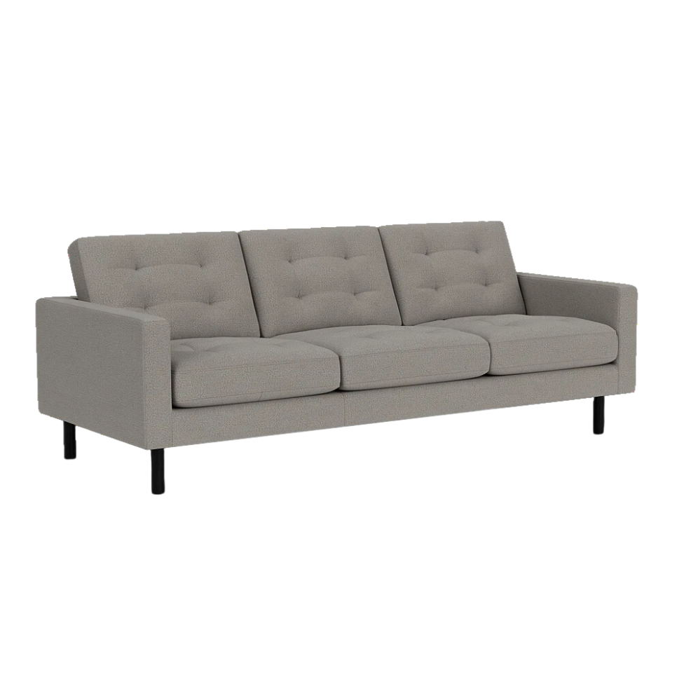 EQ3 Panama Grey Joan 87" Sofa - Rug & Weave