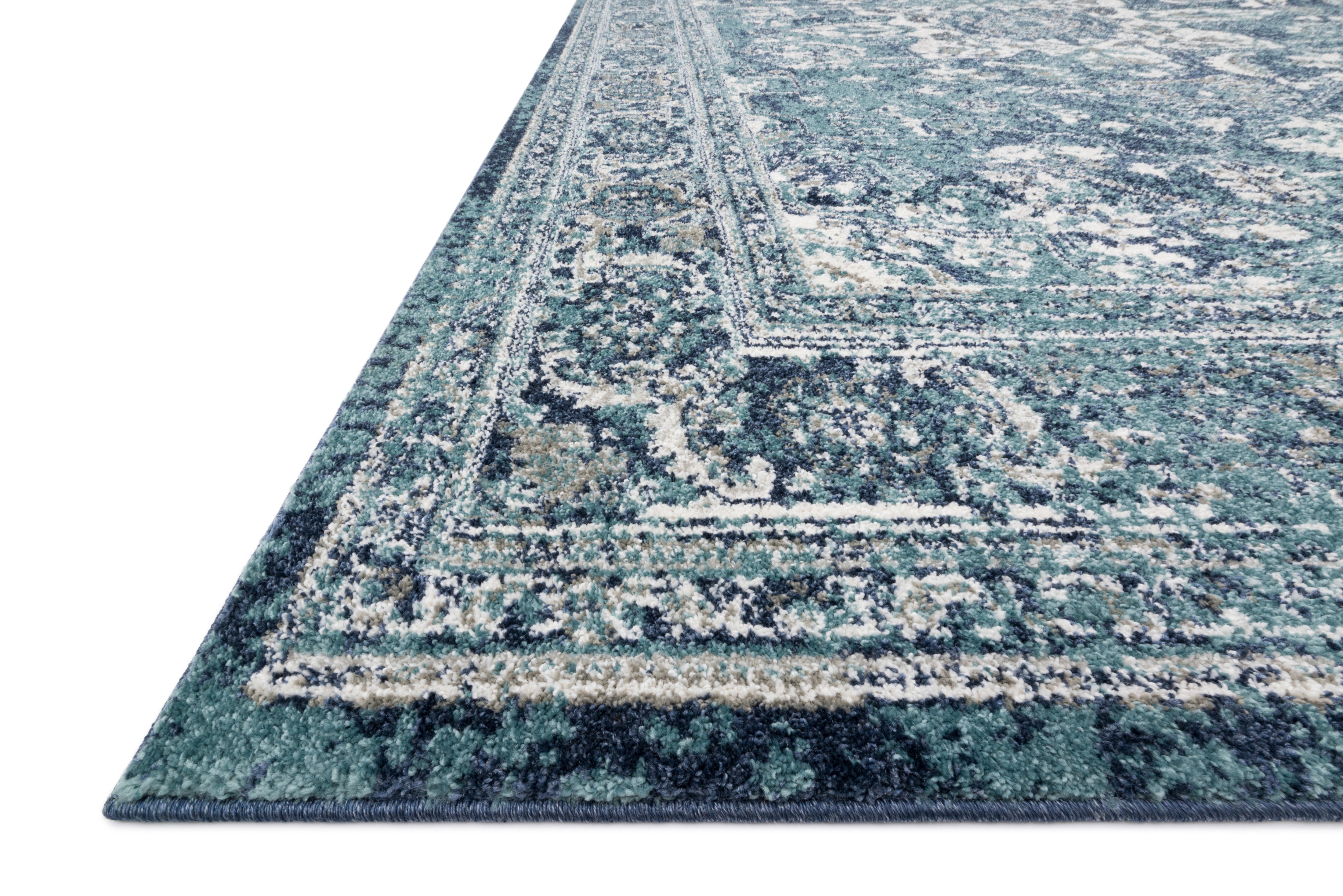Loloi Joaquin Ocean / Ivory Rug RUGS - synthetic Loloi