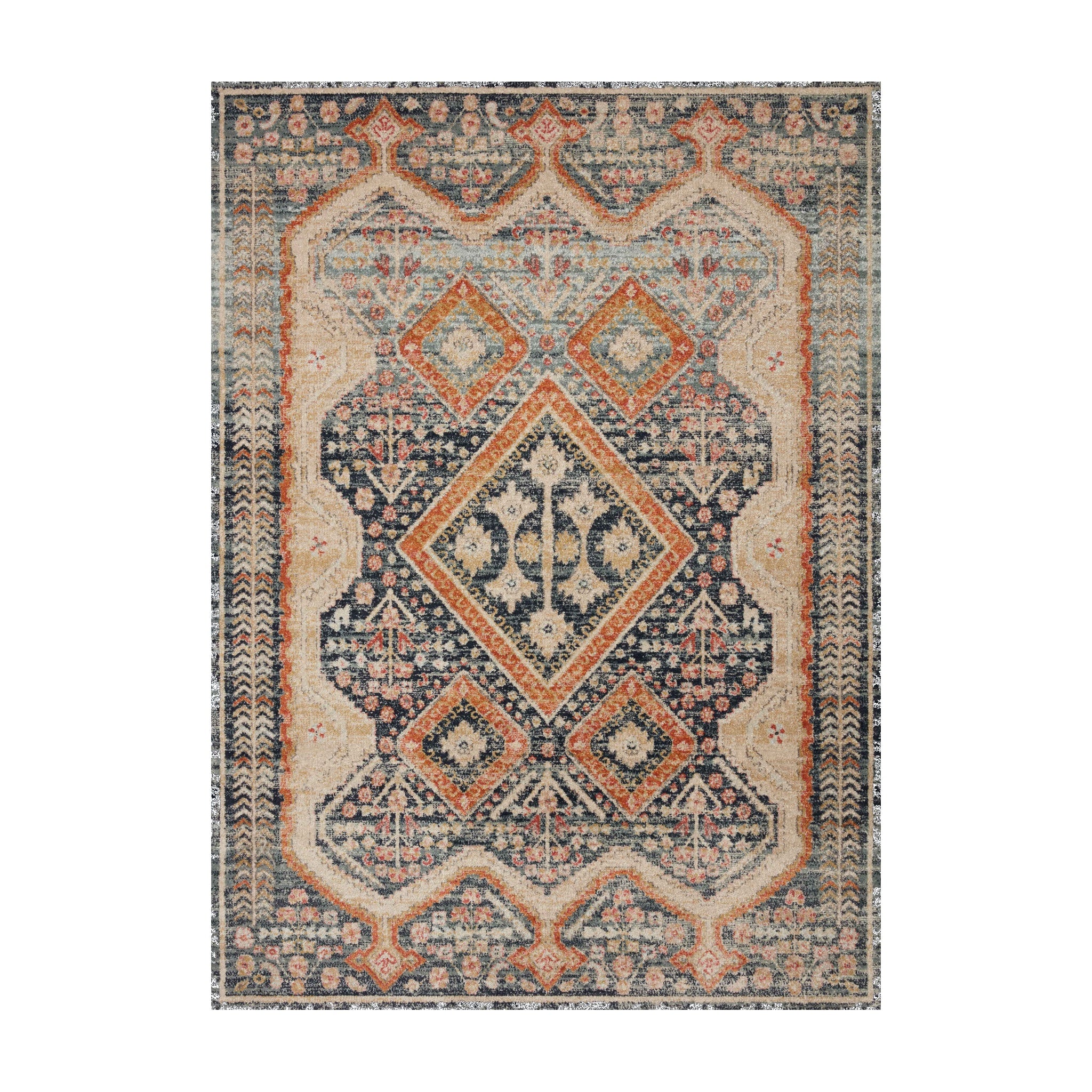 Loloi Jocelyn Navy / Multi Rug RUGS - synthetic Loloi 18" x 18"