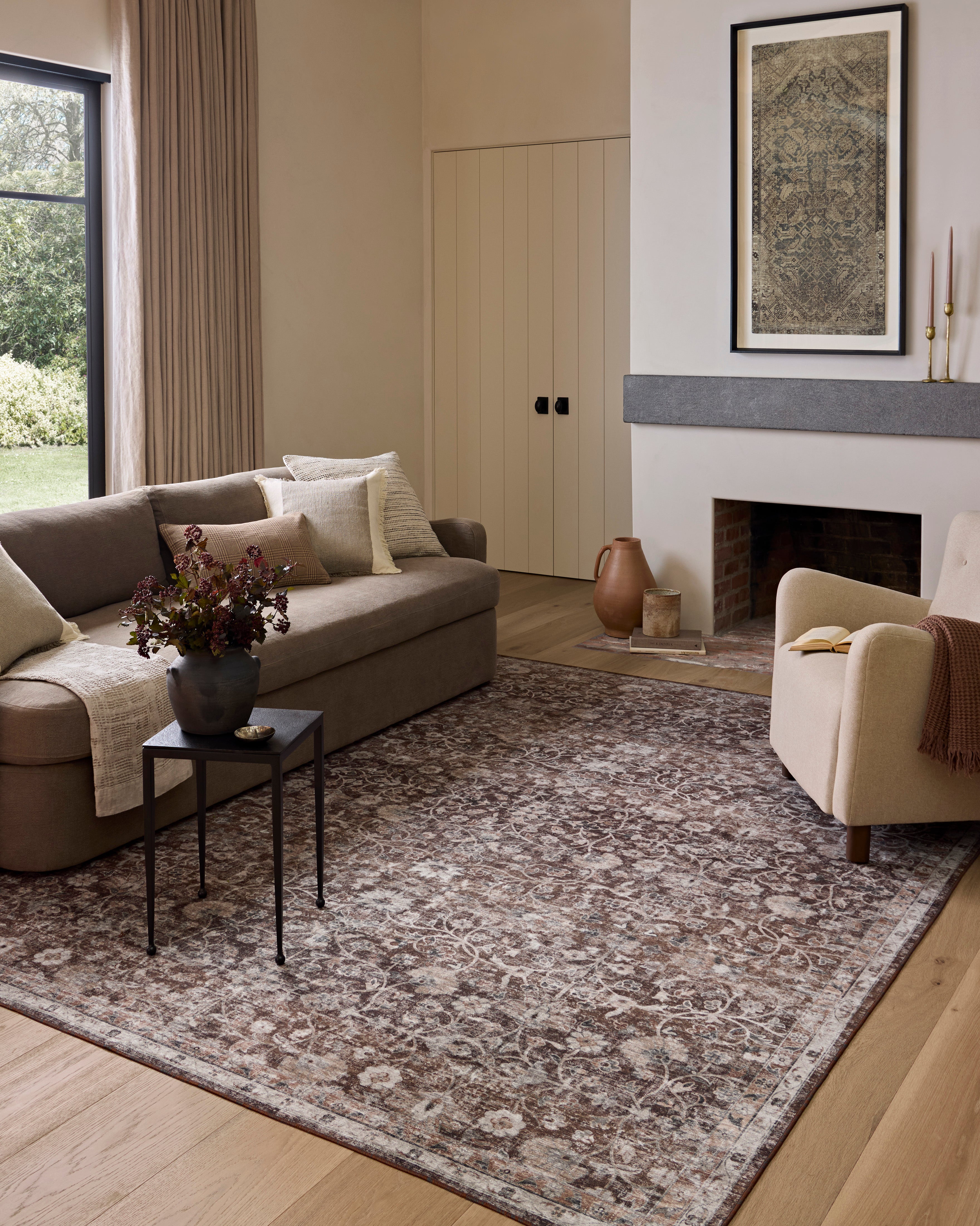 Amber Lewis x Loloi Josie Earth / Natural Machine Washable Rug RUGS - synthetic Loloi