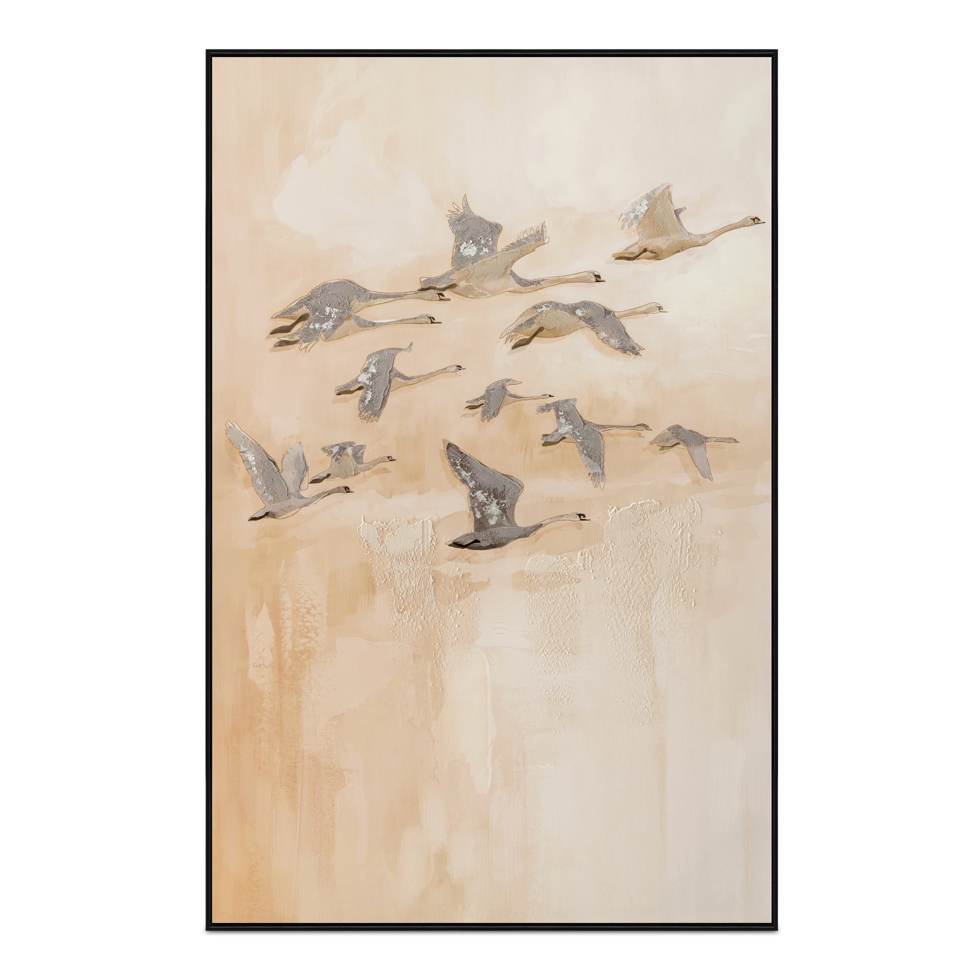 "Deco Flight" Framed Canvas