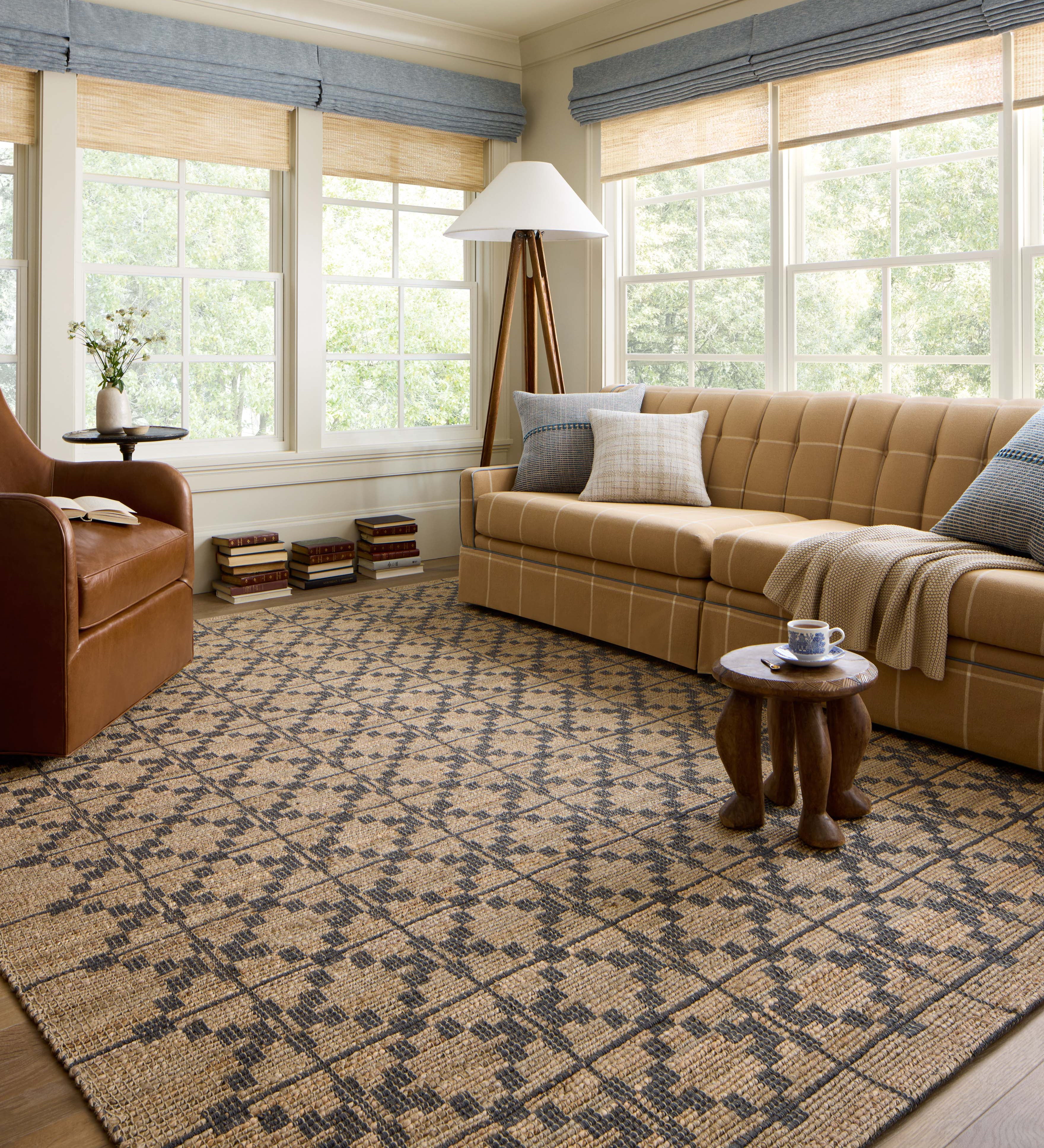 Chris Loves Julia x Loloi Judy Natural / Graphite Rug 0-RUGS - jute Loloi