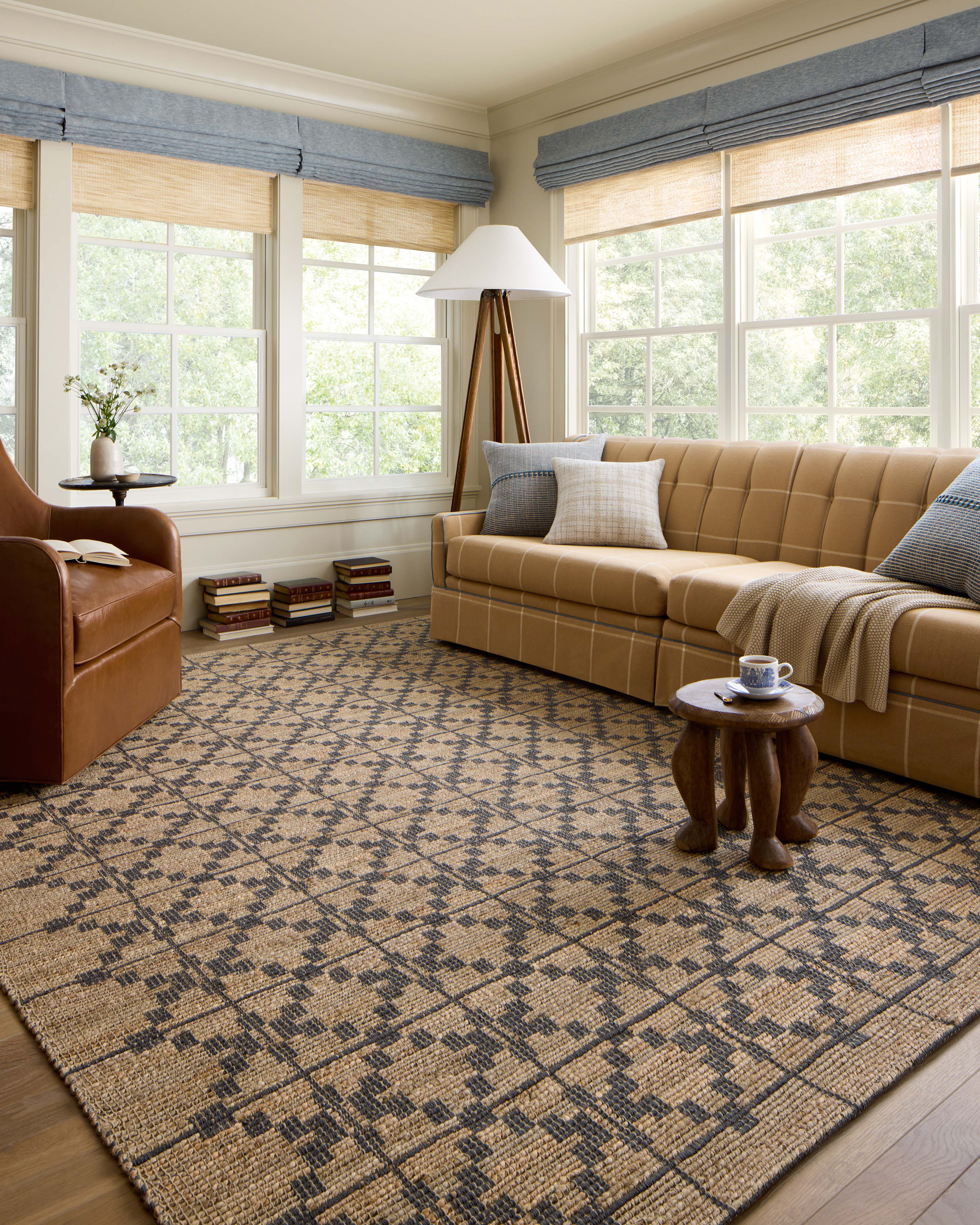 Chris Loves Julia x Loloi Judy Natural / Graphite Rug 0-RUGS - jute Loloi