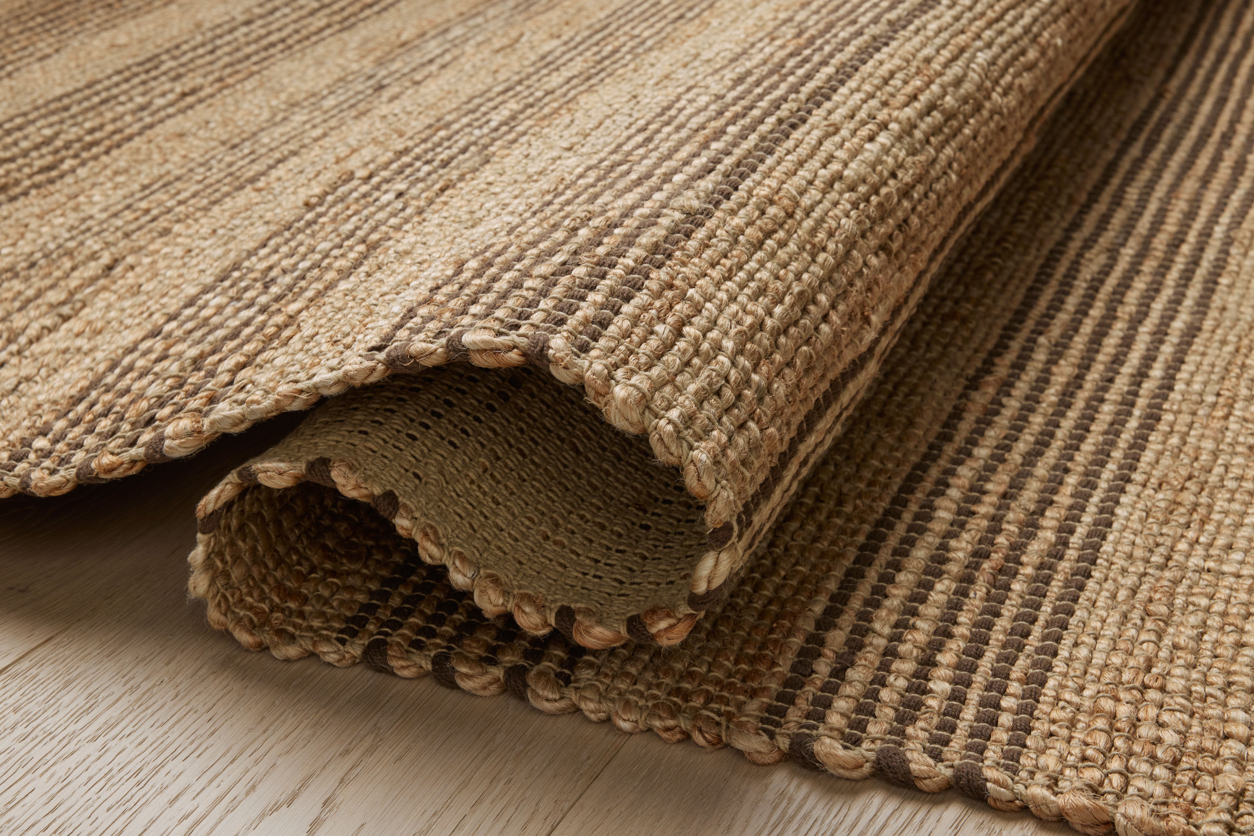 Chris Loves Julia x Loloi Judy Natural / Chocolate Rug 0-RUGS - jute Loloi