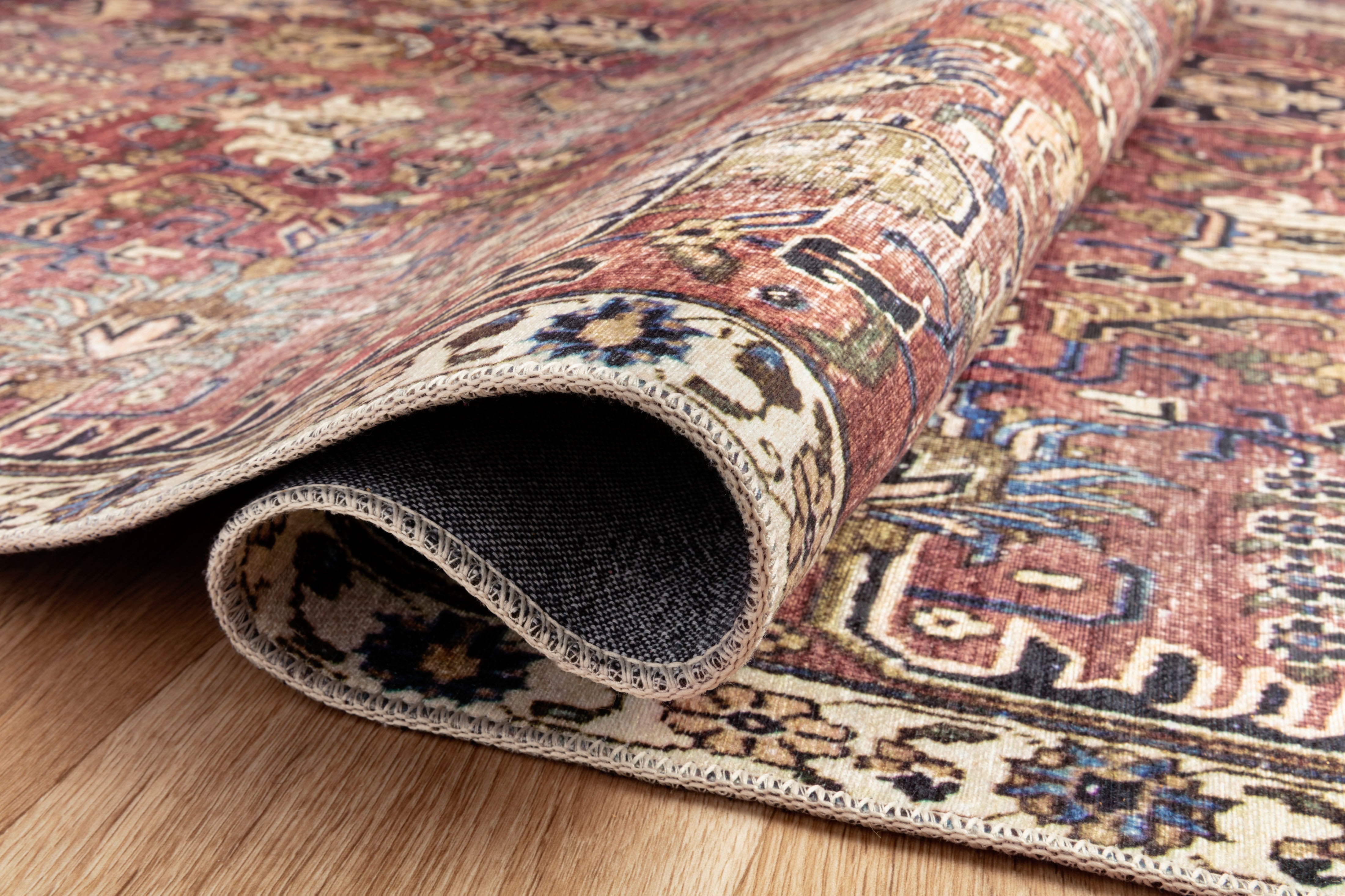 Chris Loves Julia x Loloi Jules Merlot / Multi Rug RUGS - synthetic Loloi