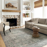 Chris Loves Julia x Loloi Jules Emerald / Antique Ivory Rug 0-patterned Loloi