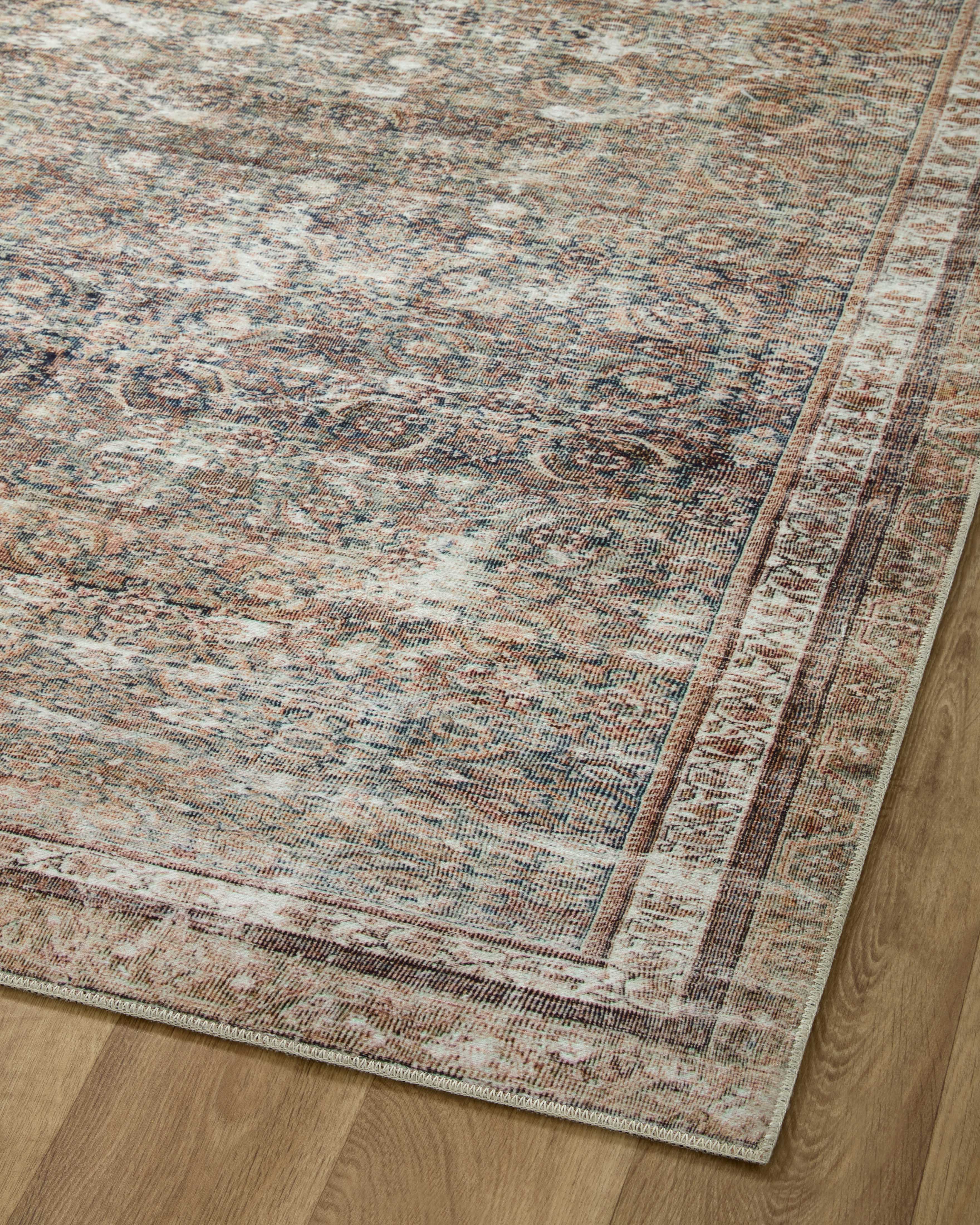 Chris Loves Julia x Loloi Jules Ink / Terracotta Rug 0-patterned rugs Loloi