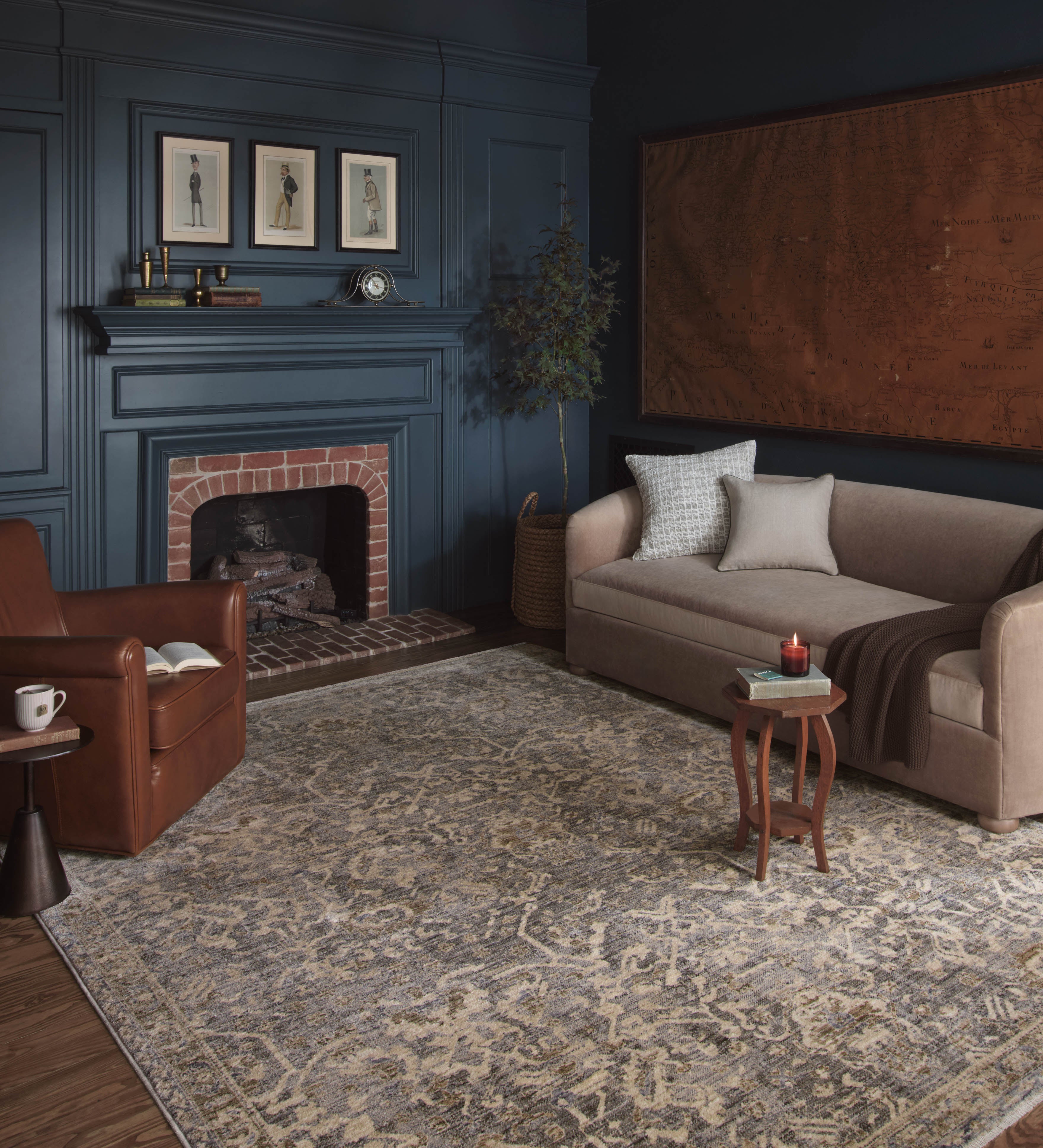 Magnolia Home by Joanna Gaines x Loloi Junie Blue / Natural Rug RUGS - vintage inspired Loloi