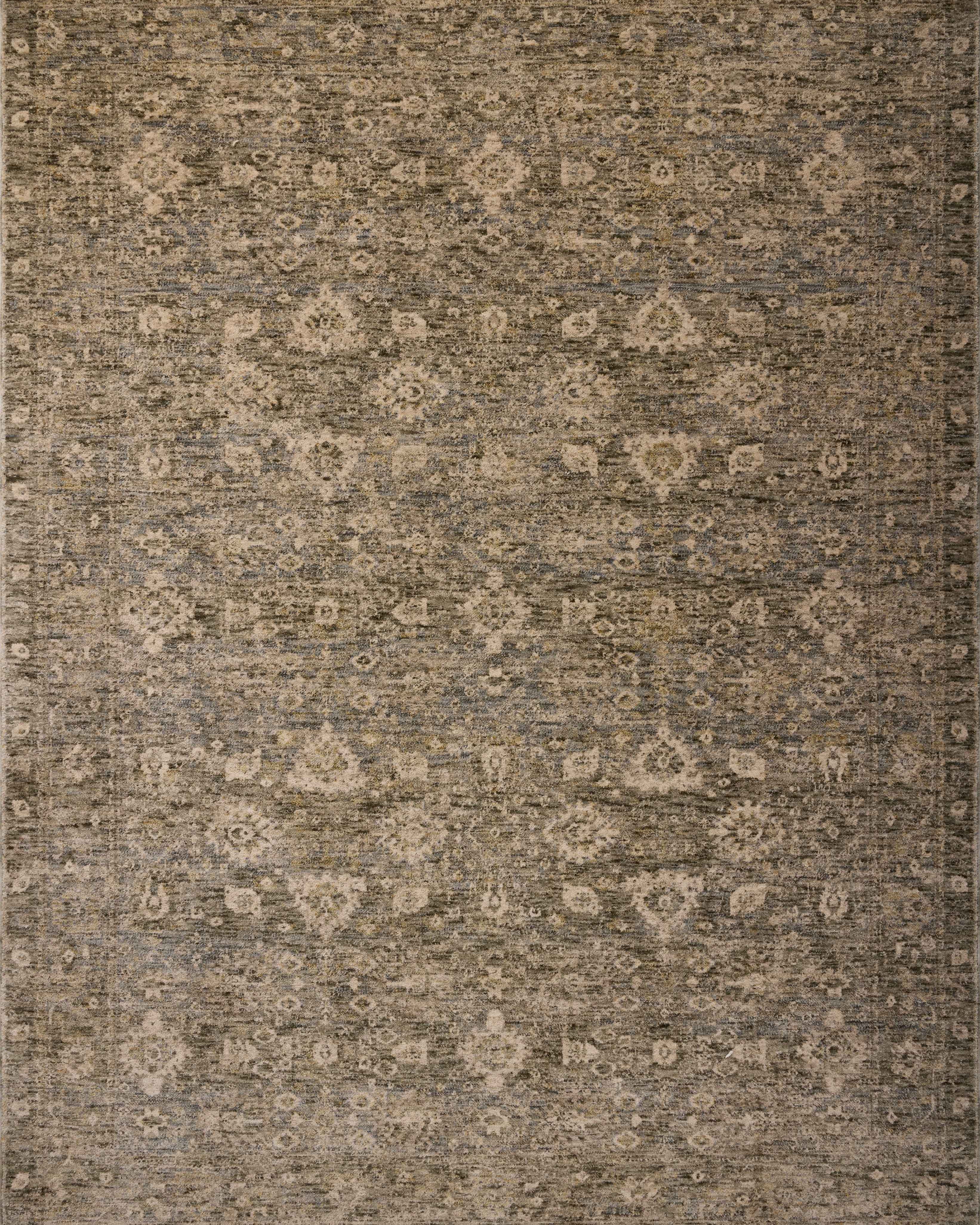 OVERSTOCK RUG - Magnolia Home by Joanna Gaines x Loloi Junie Lagoon / Natural Rug - 5'3" x 5'3" Round IN STORE - Sale Rugs Loloi
