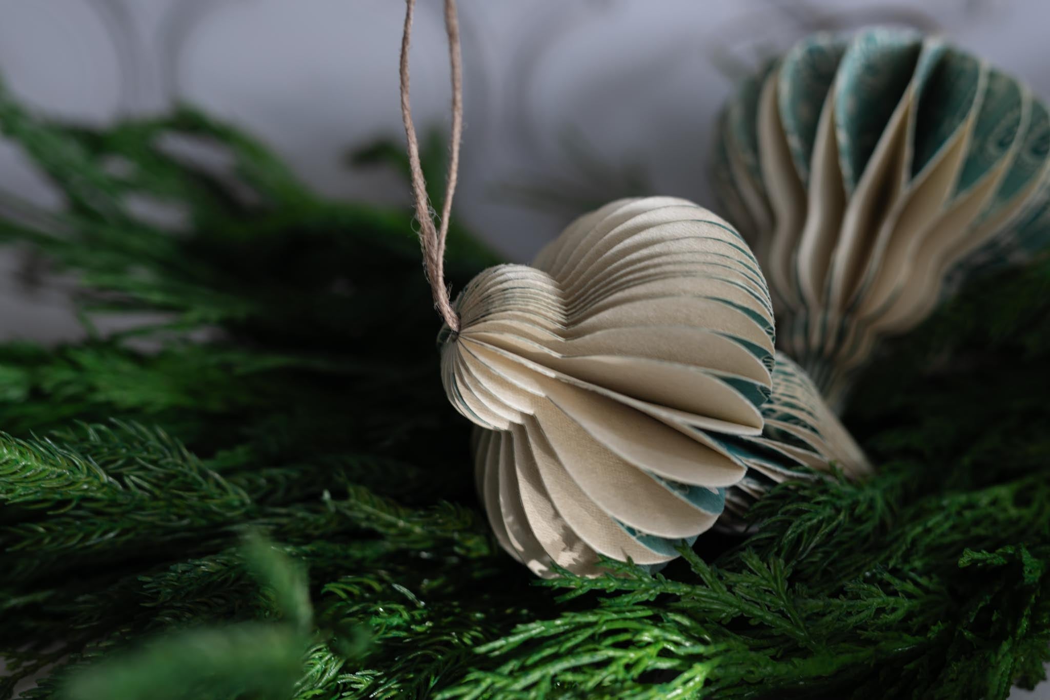 Recycled Paper Honeycomb Finial Ornament CHRISTMAS 2024 Creative Co-op (DYA)