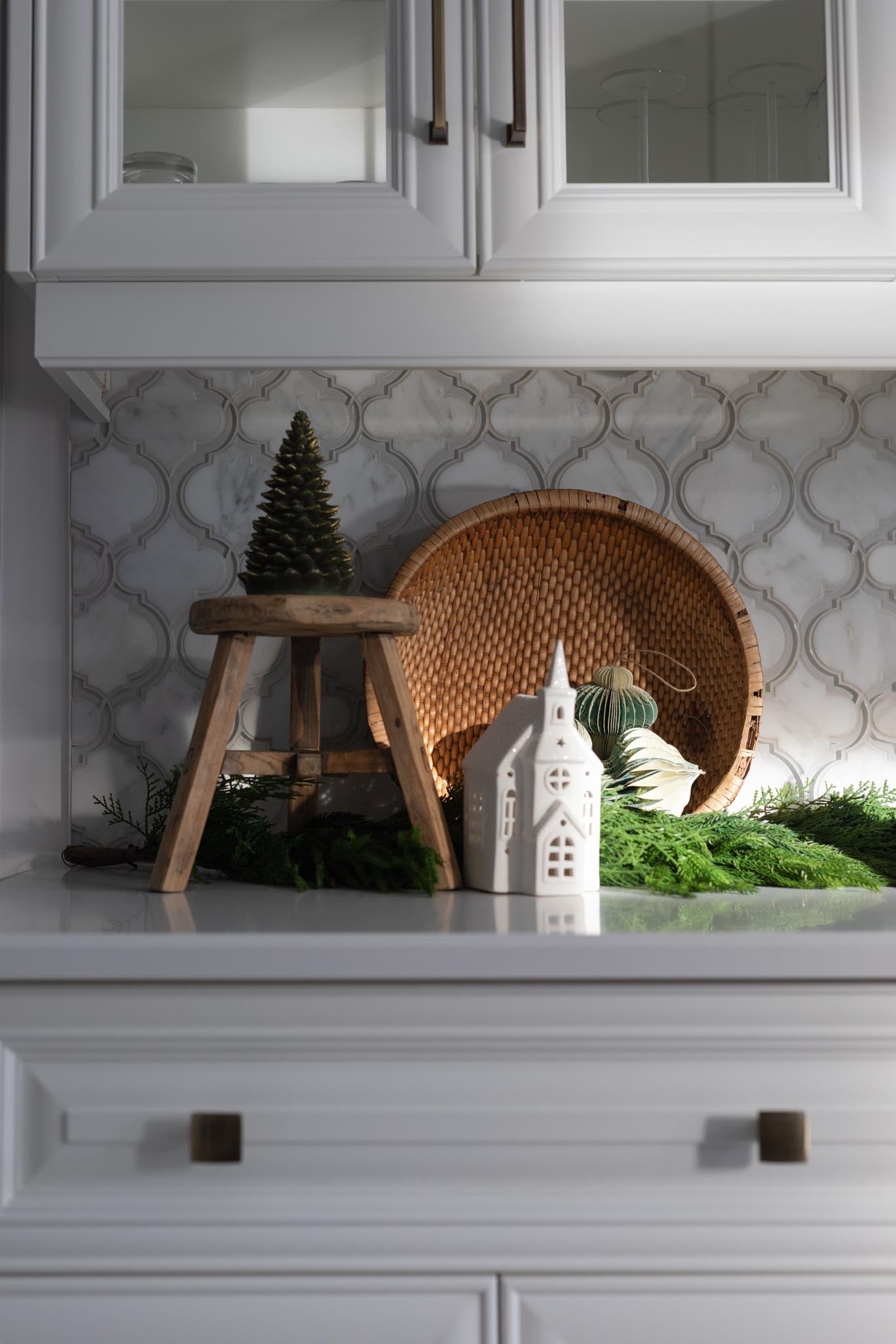 Tree Shaped Pillar Candle CHRISTMAS 2024 Creative Co-op (DYA)