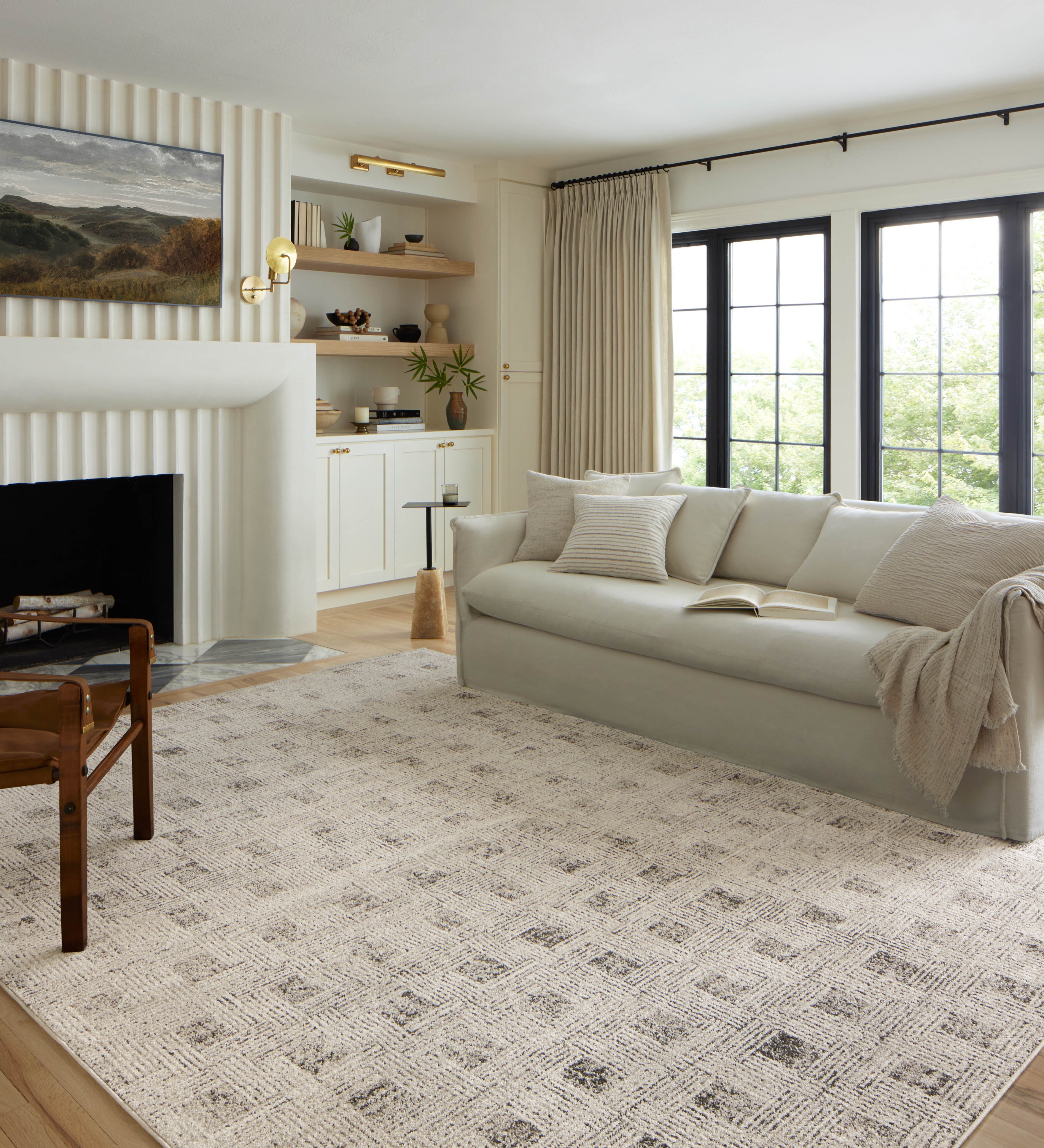 Loloi Kamala Grey / Graphite Rug 0-RUGS-patterned Loloi