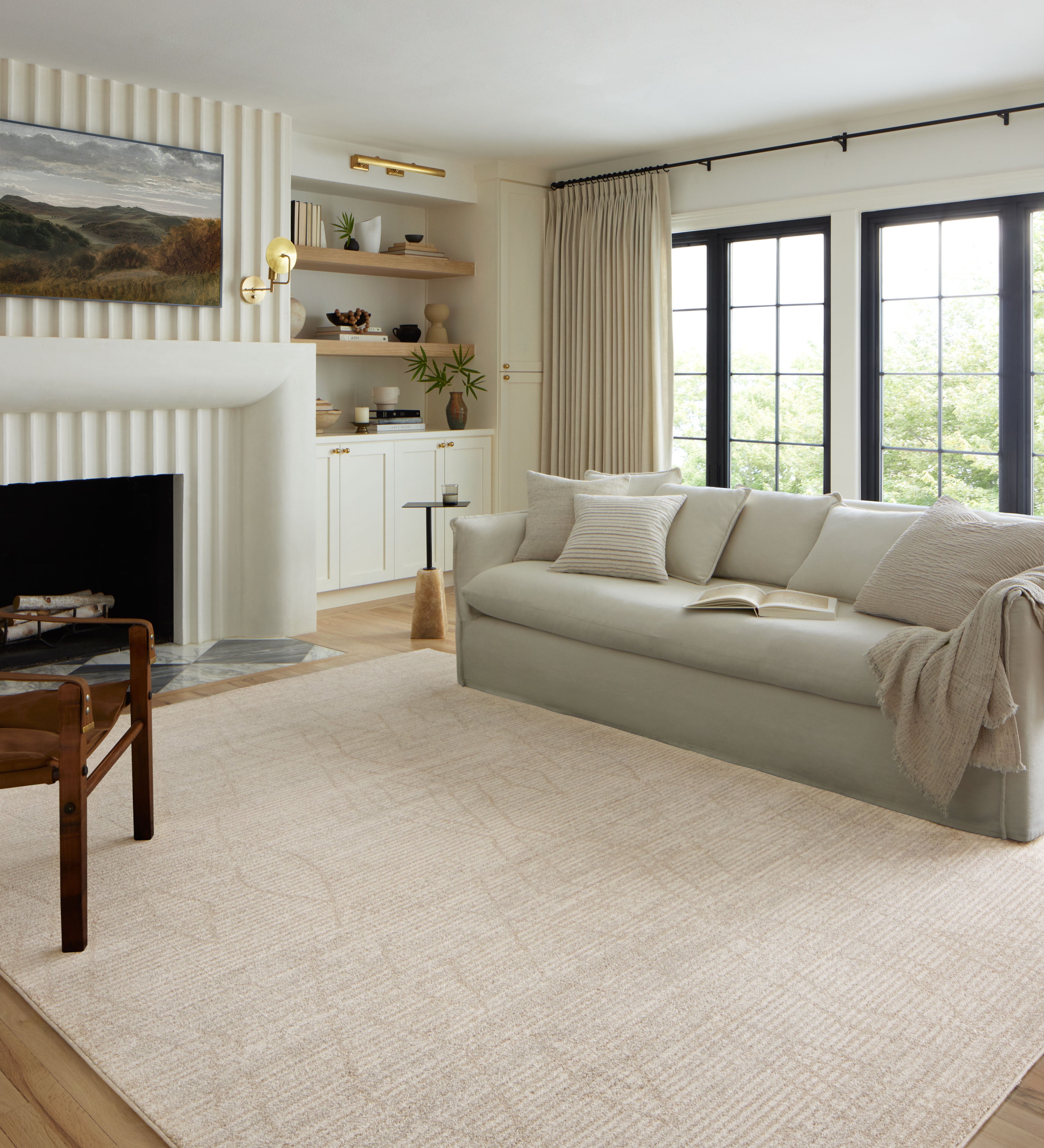 Loloi Kamala Natural / Mist Rug 0-RUGS-patterned Loloi
