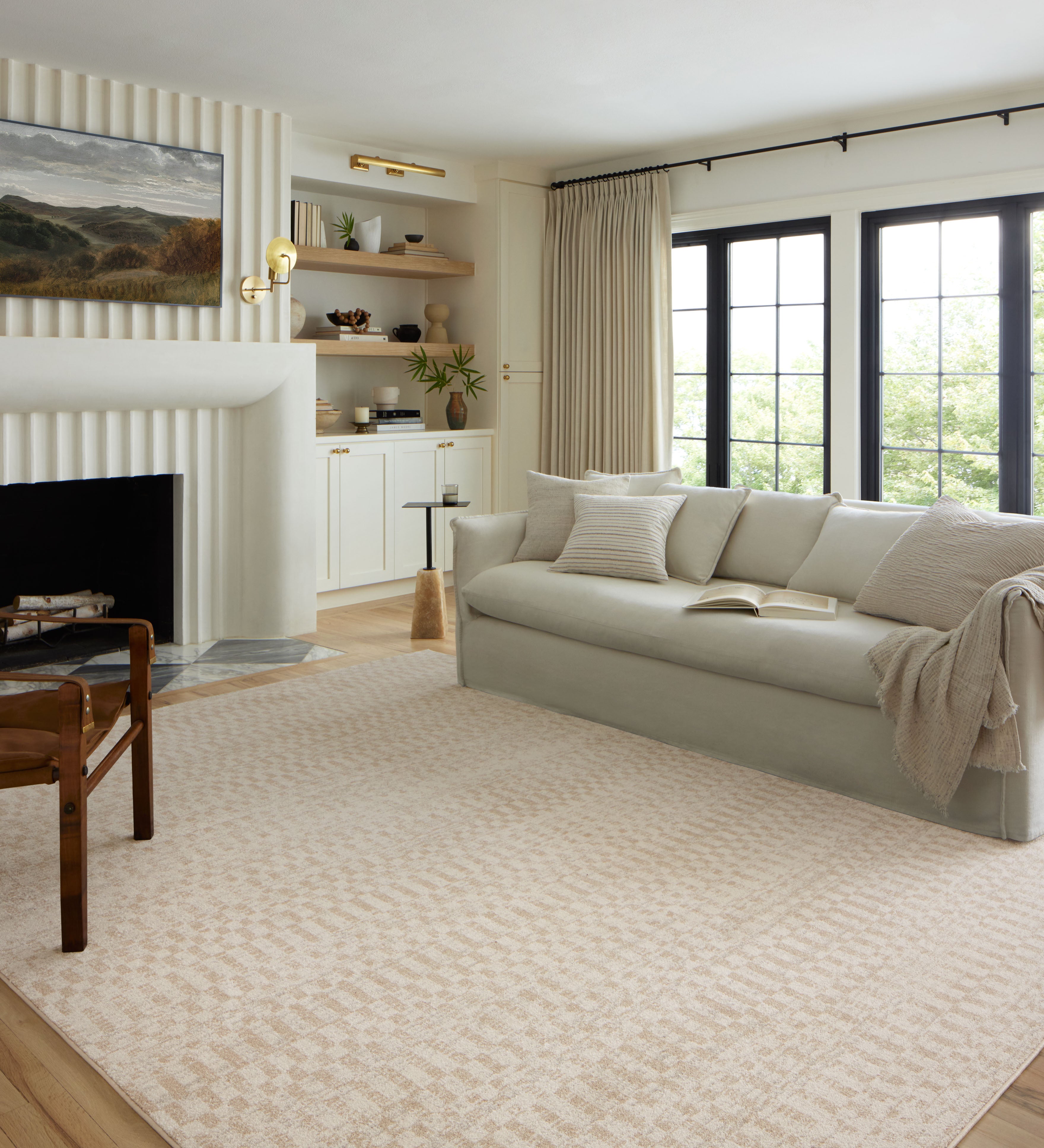 Loloi Kamala Ivory / Natural Rug 0-RUGS-patterned Loloi