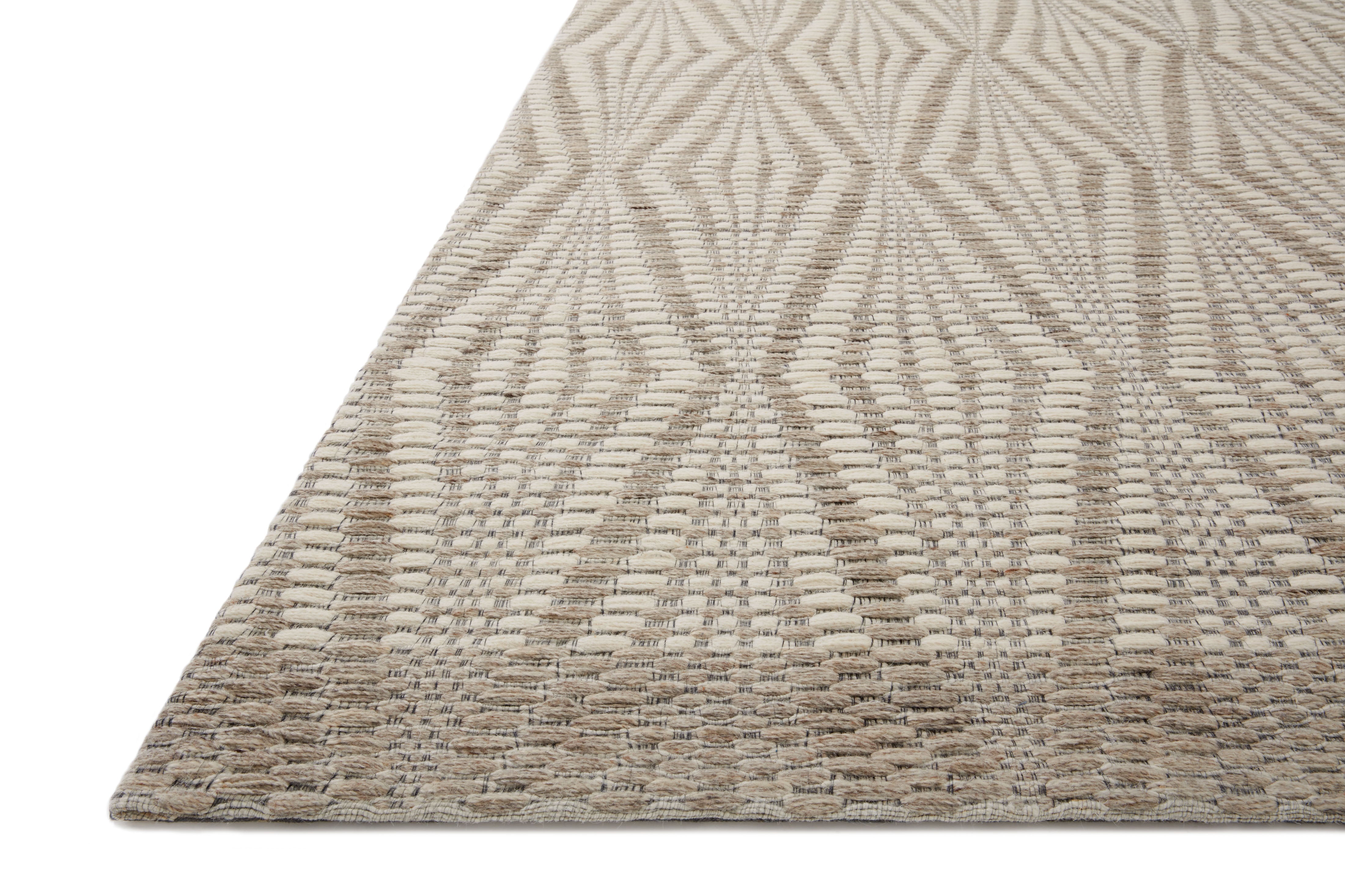 Loloi Kenzie Ivory / Taupe Rug RUGS - wool Loloi