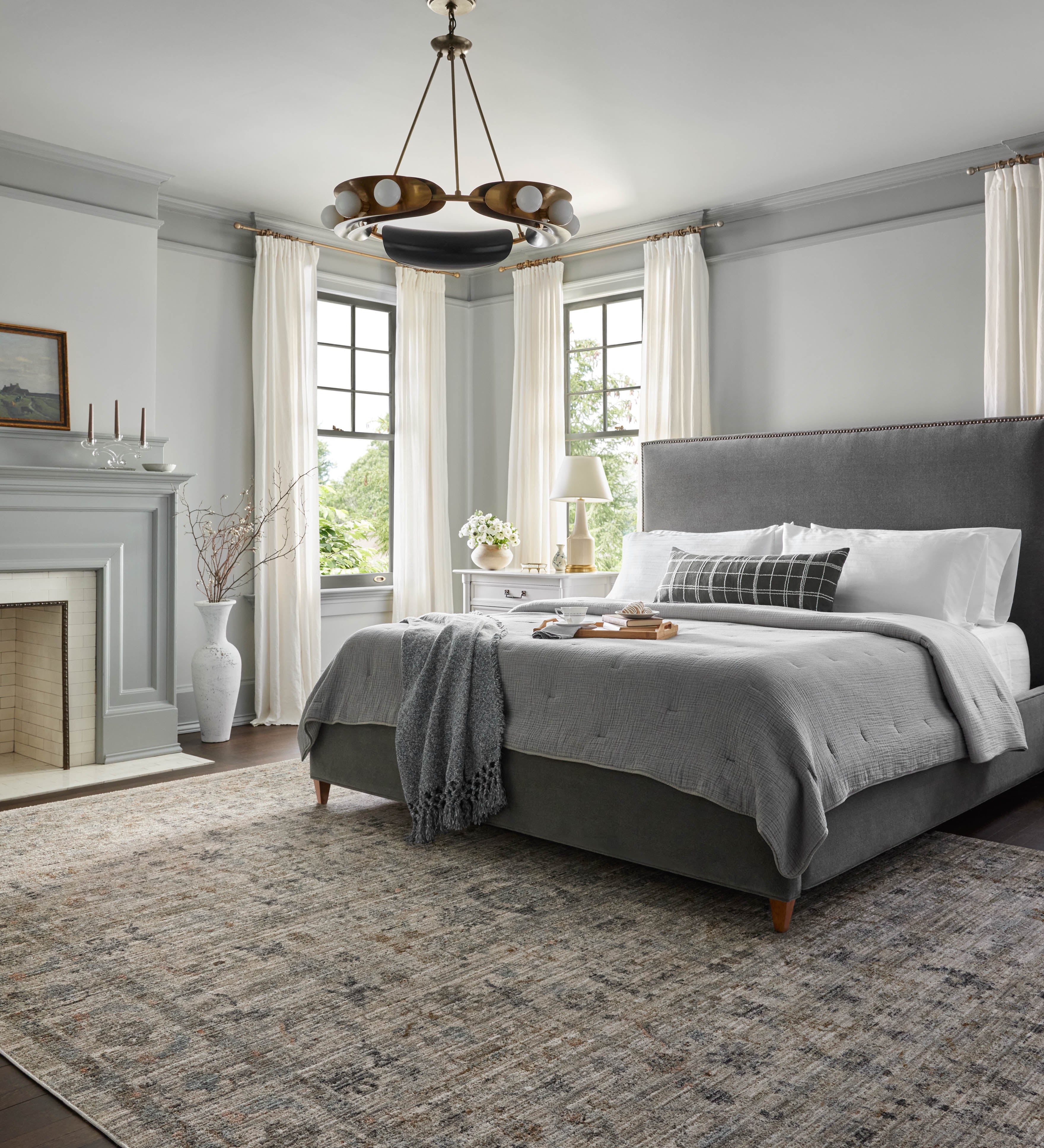 Jean Stoffer x Loloi Katherine Beige / Mist Rug 0-patterned rugs Loloi
