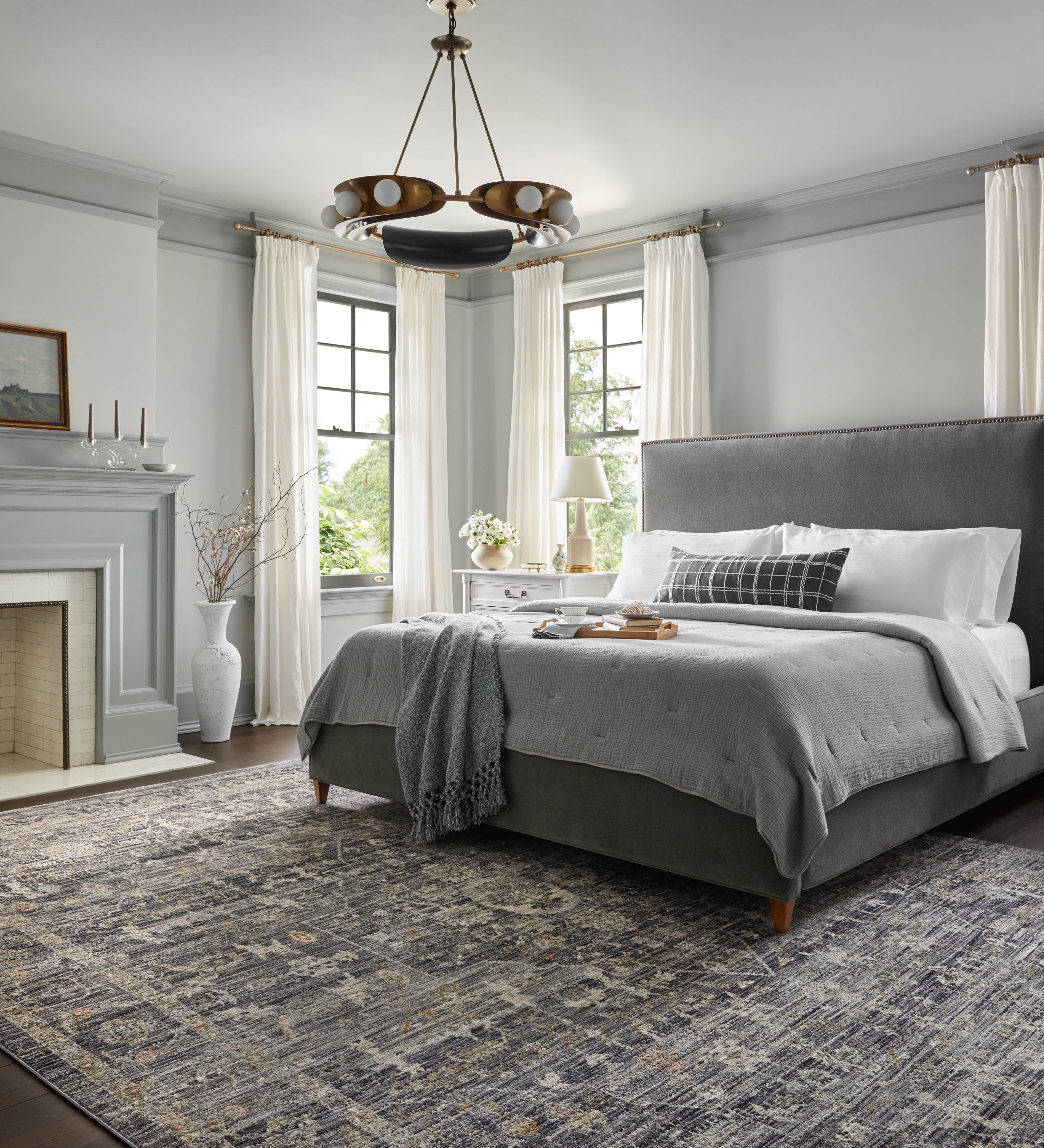 Jean Stoffer x Loloi Katherine Midnight / Tobacco Rug 0-patterned rugs Loloi