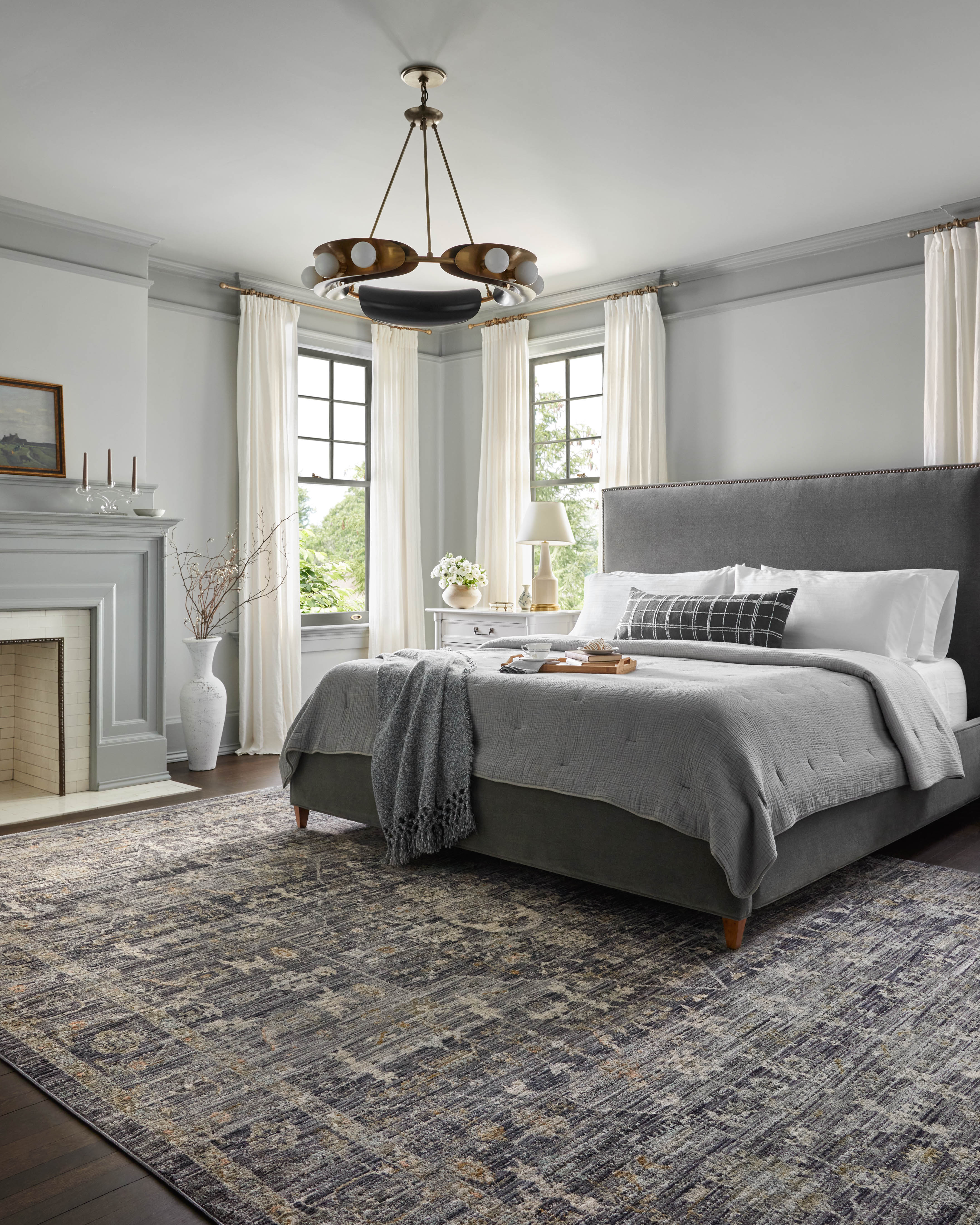 Jean Stoffer x Loloi Katherine Midnight / Tobacco Rug 0-patterned rugs Loloi