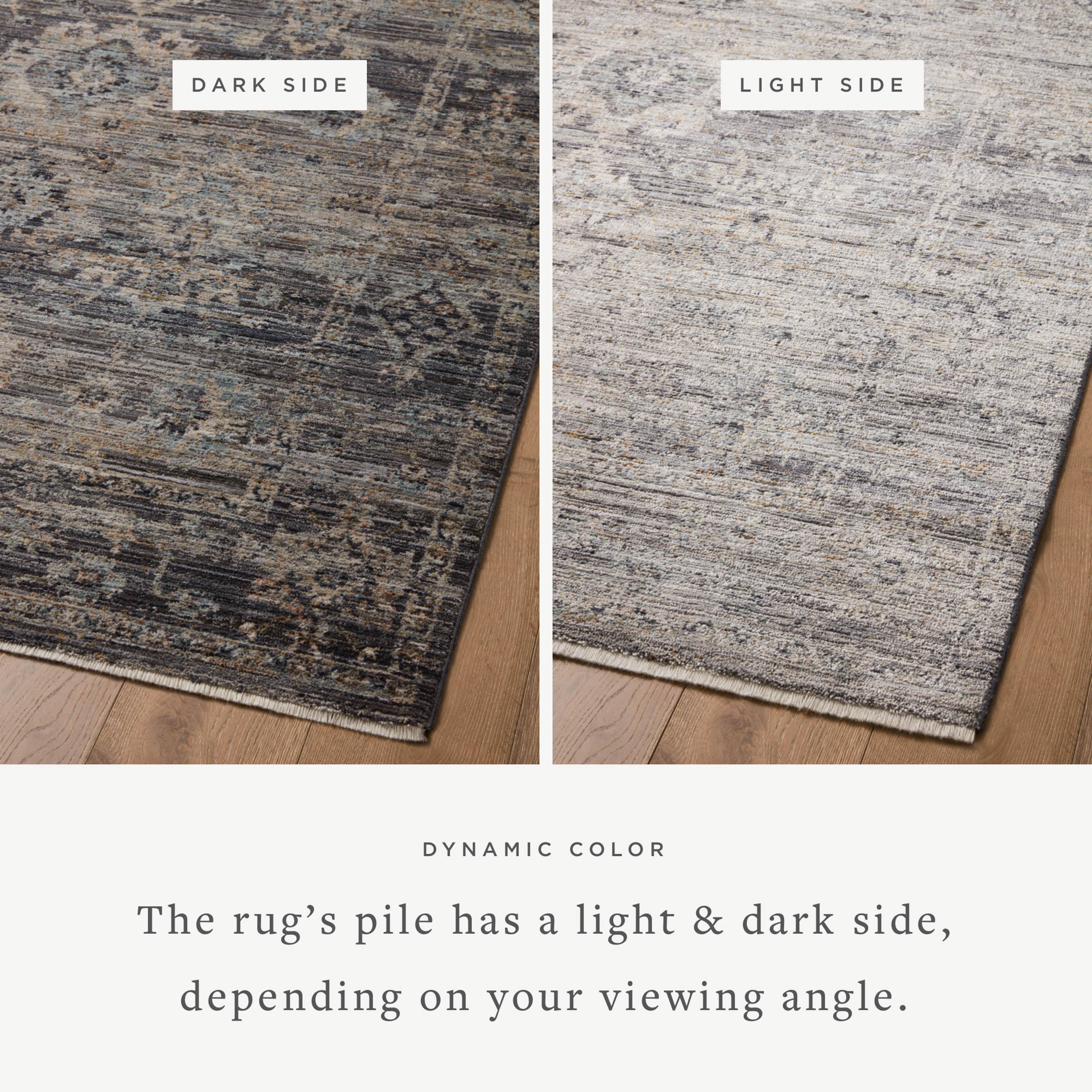Jean Stoffer x Loloi Katherine Graphite / Jade Rug RUGS - synthetic Loloi