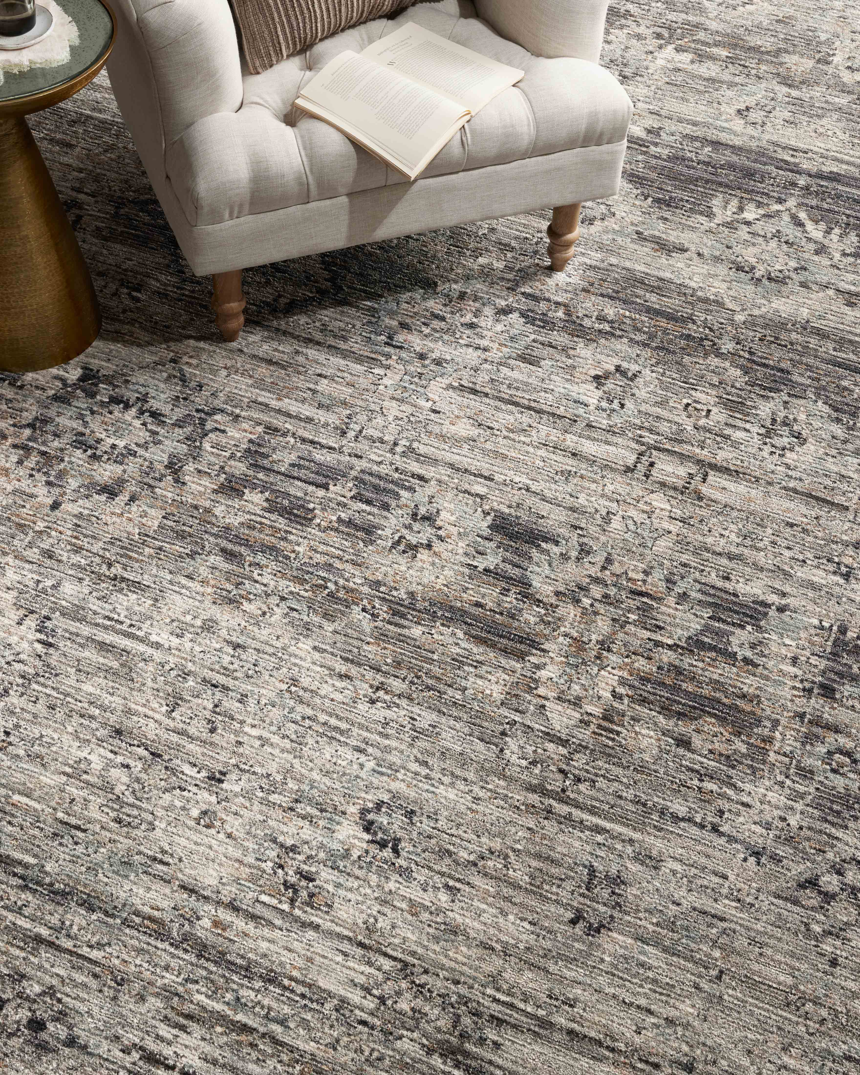 Jean Stoffer x Loloi Katherine Graphite / Jade Rug RUGS - synthetic Loloi