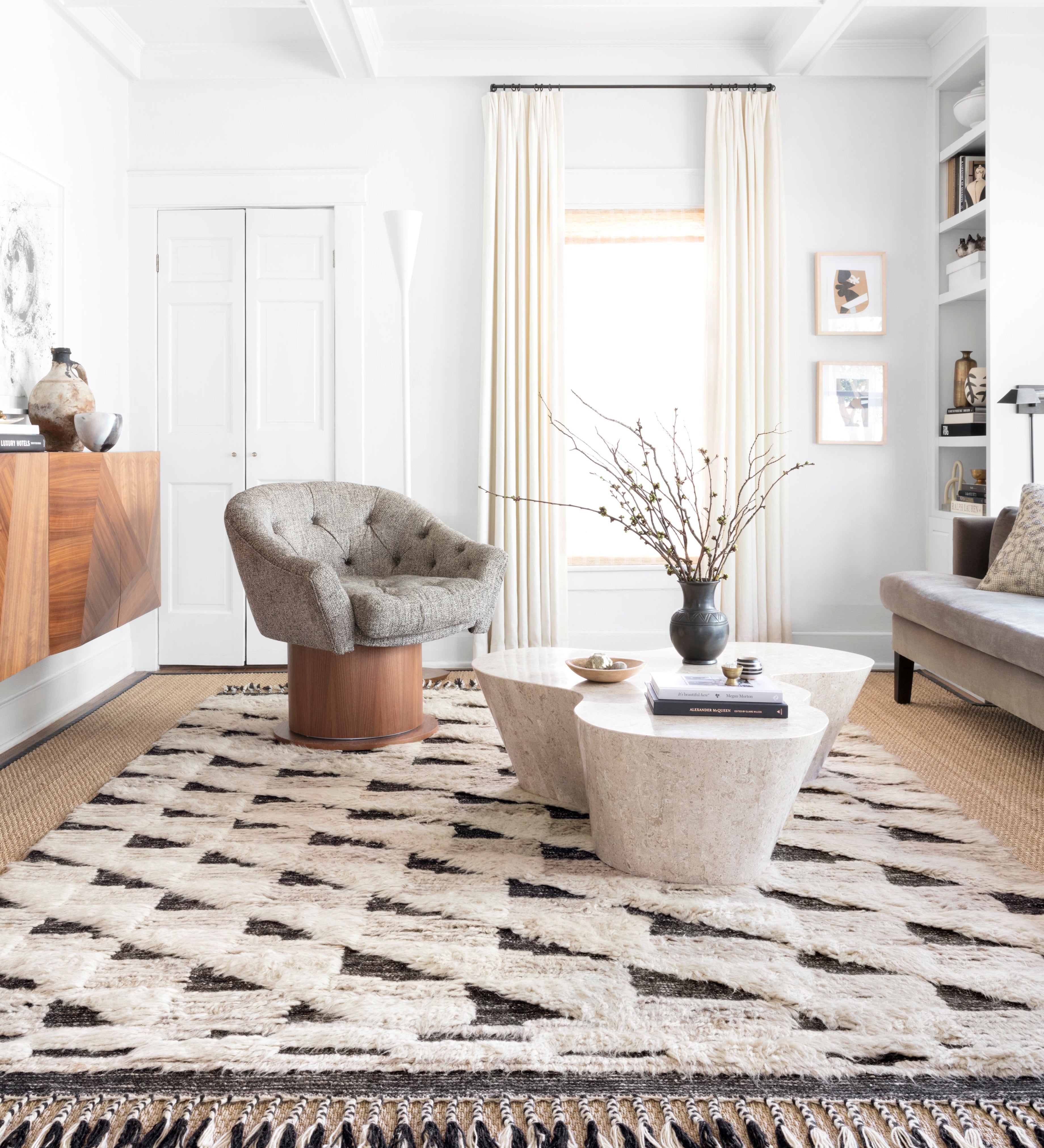 Loloi Khalid Natural / Black Rug RUGS - wool Loloi