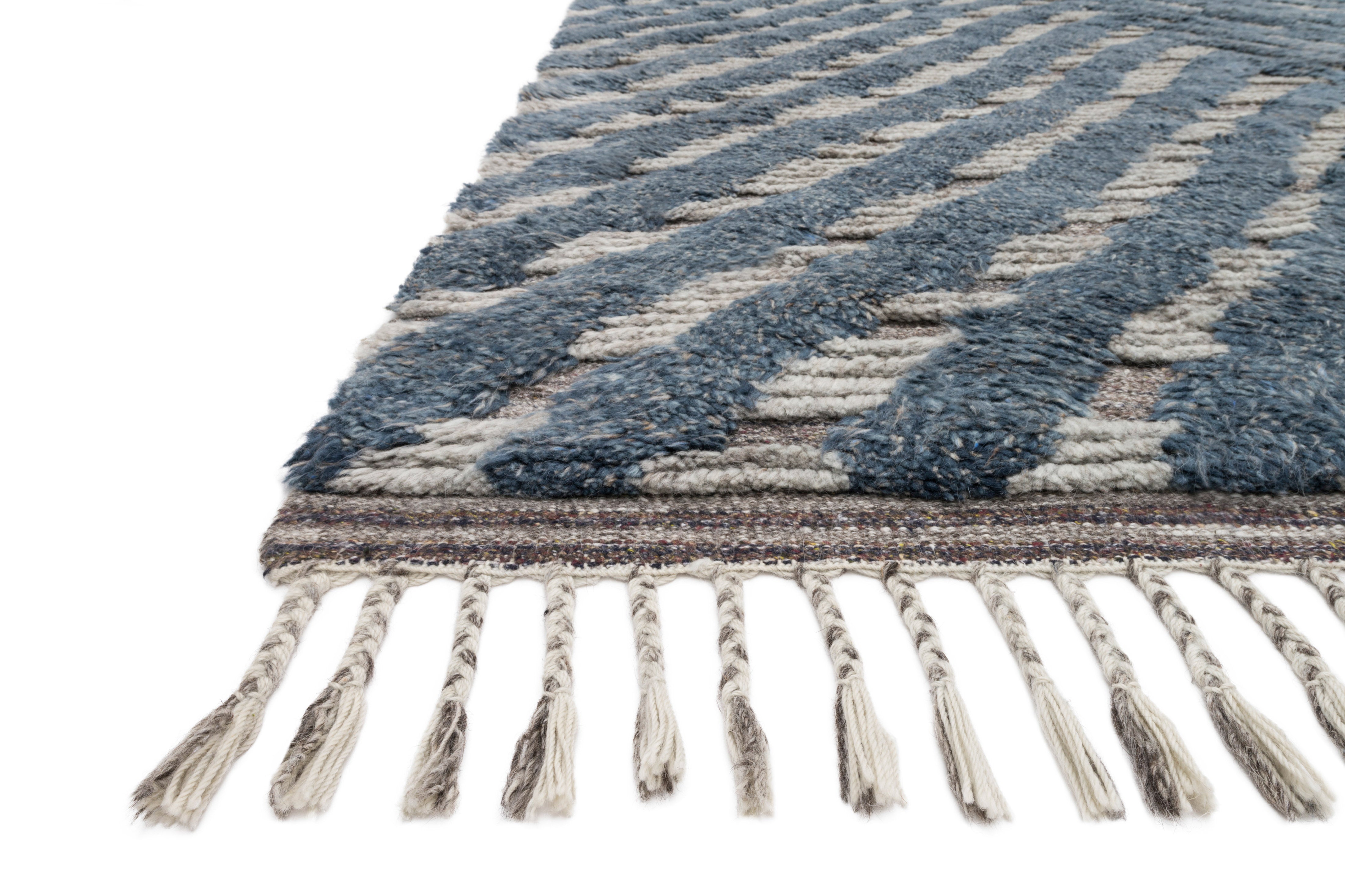 Loloi Khalid Blue / Pewter Rug RUGS - wool Loloi