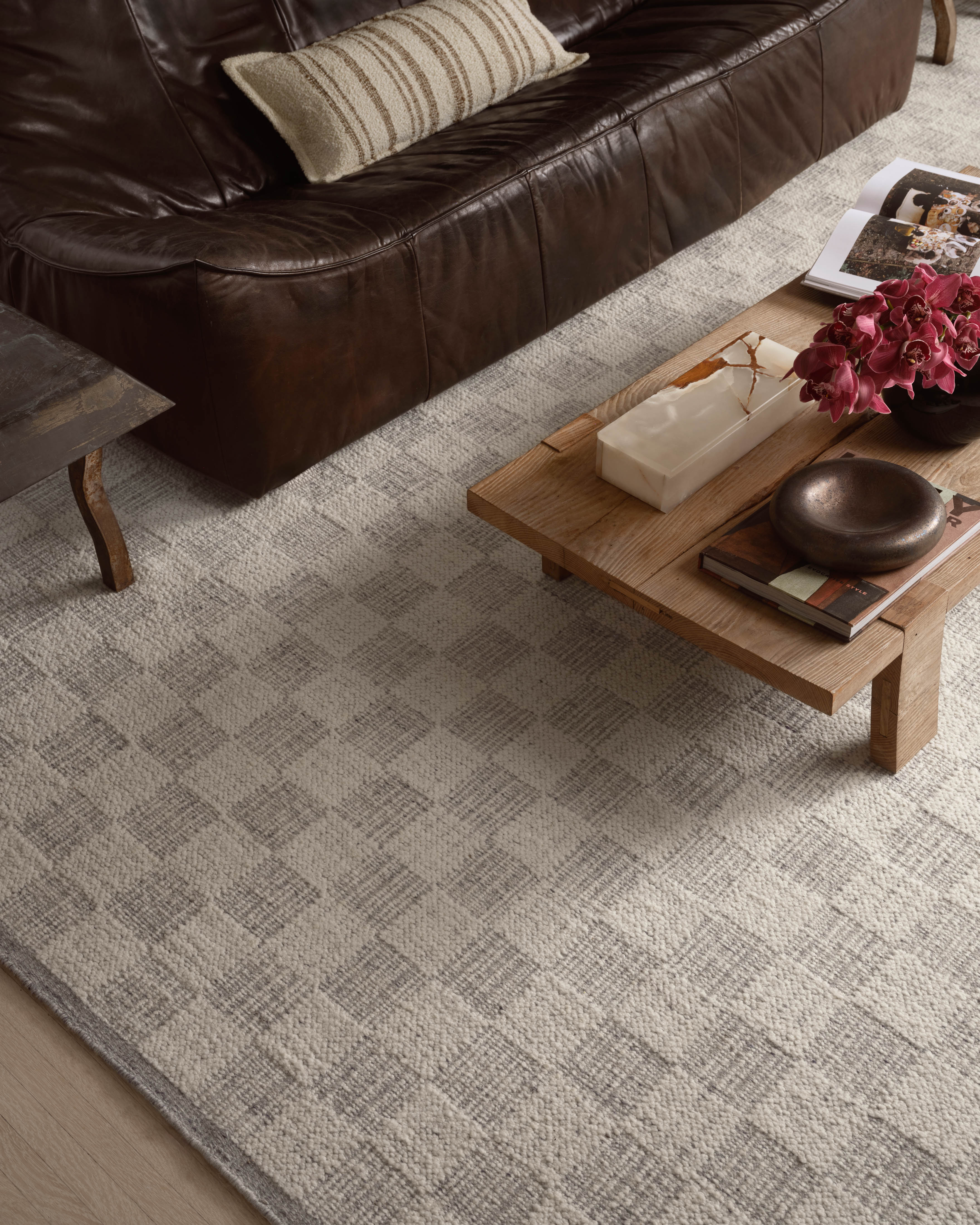 Brigette Romanek x Loloi Knox Ivory / Sky Rug 1- RUGS - wool Loloi