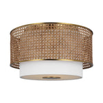 Sawyer Flush Mount LIGHTING - ceiling fixture Visual Comfort Blonde Rattan